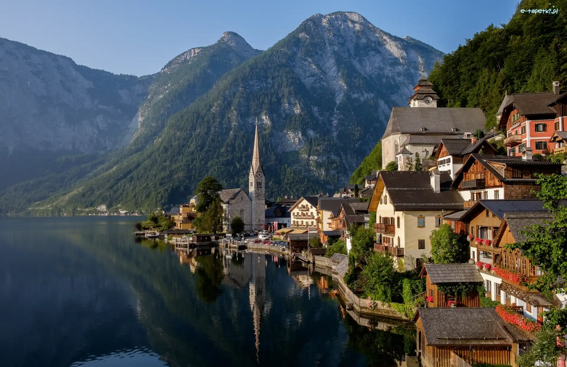 Austria, Jezioro, Góry, Hallstatt