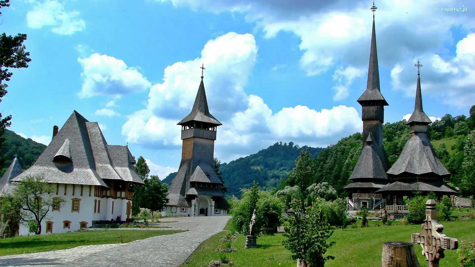 Barsana, Drewniane, Zabytkowe, Lasy, Góry, Wieś, Kościoły