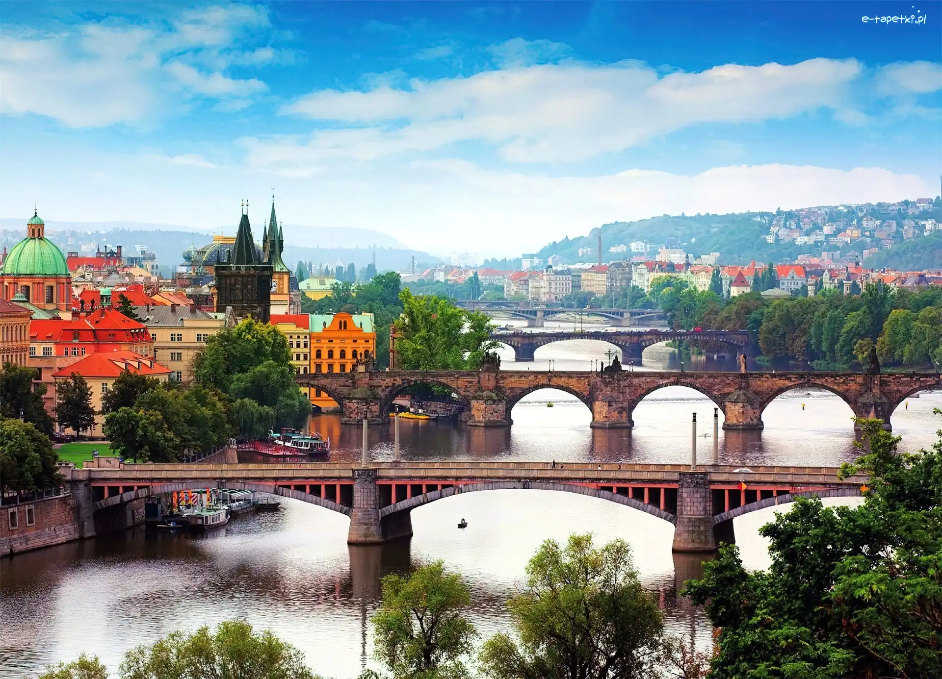 Czechy, Miasto, Praga, Rzeka, Mosty