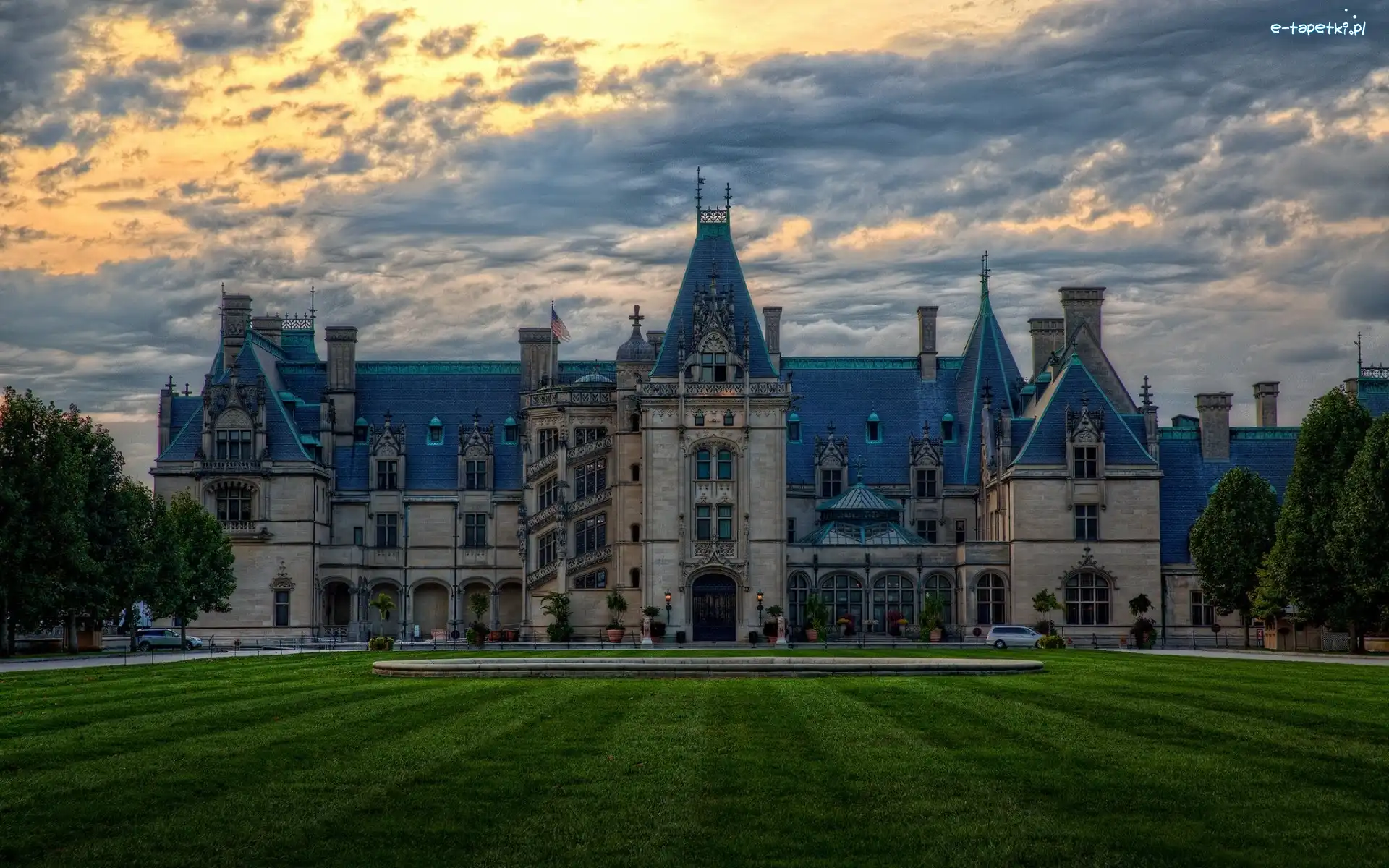 Atrakcja turystyczna, Miasto Asheville, Północna Karolina, Zamek Biltmore, Rezydencja Biltmore House, Dom, Stany Zjednoczone