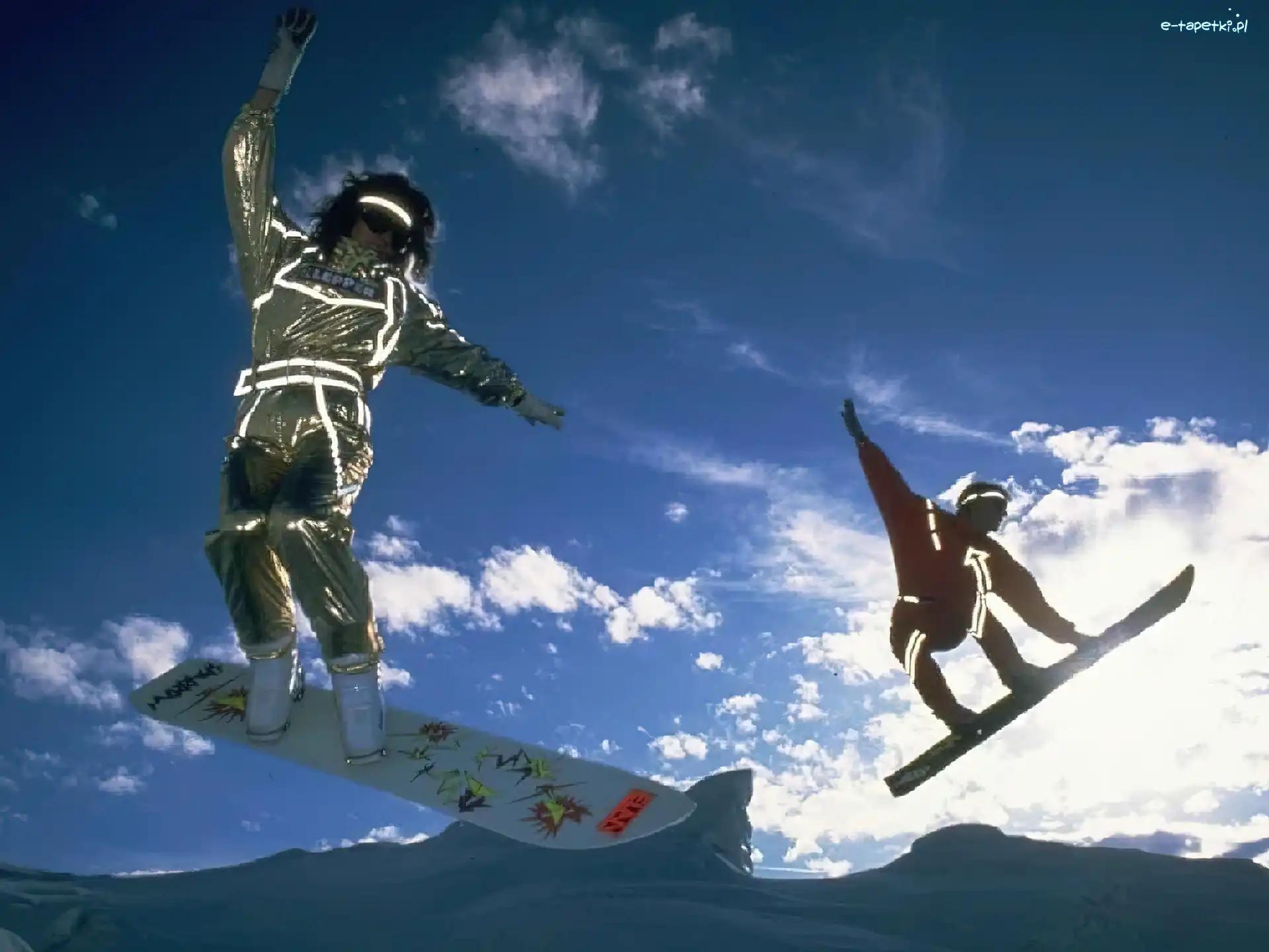 deska , zima, śnieg, Snowbording