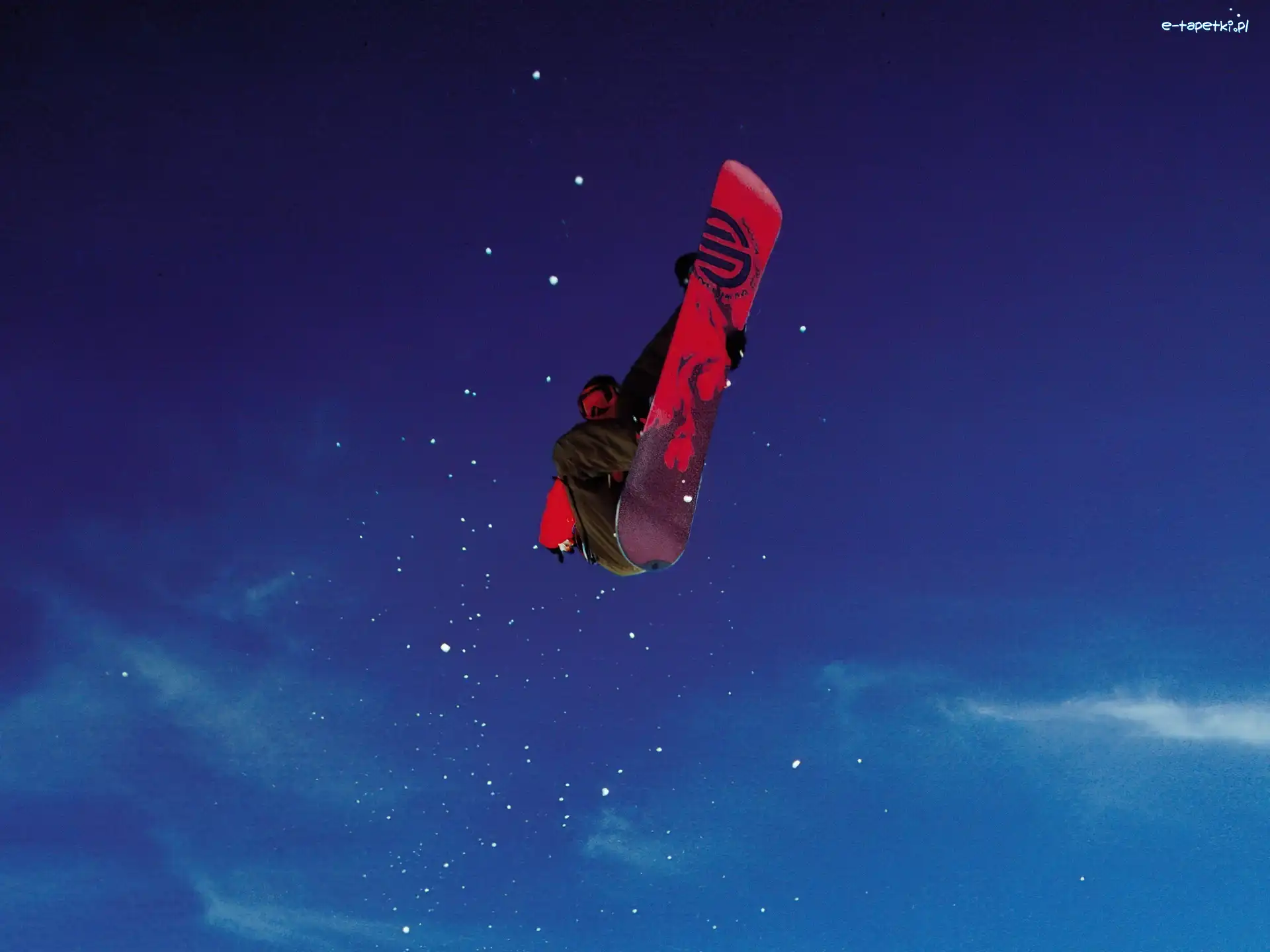 niebo, deska , Snowbording