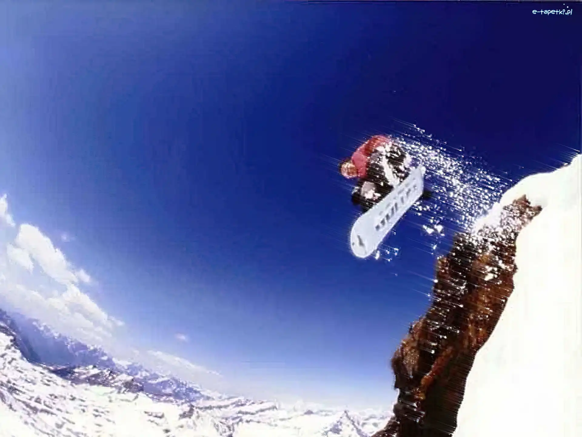 deska , snowboardzista, śnieg, Snowbording