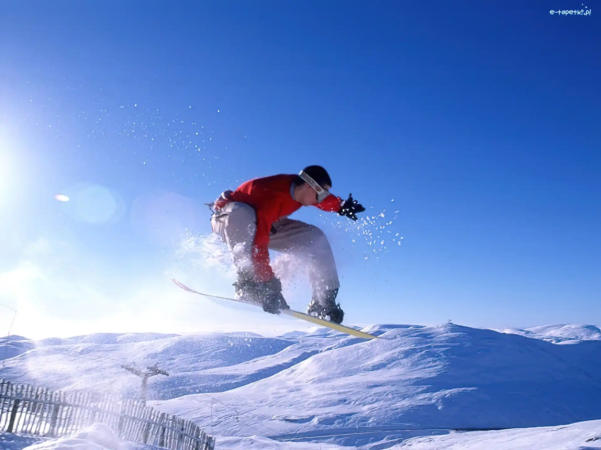 deska, śnieg, snowboardzista, Snowbording