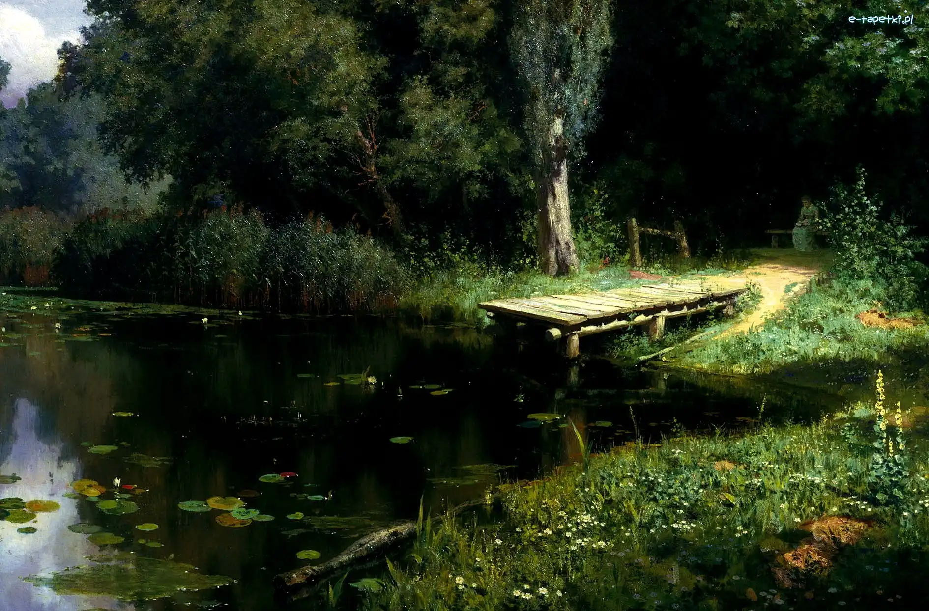 Wasilij Polenow, Zarośnięty Staw, Las, Olej, Obraz