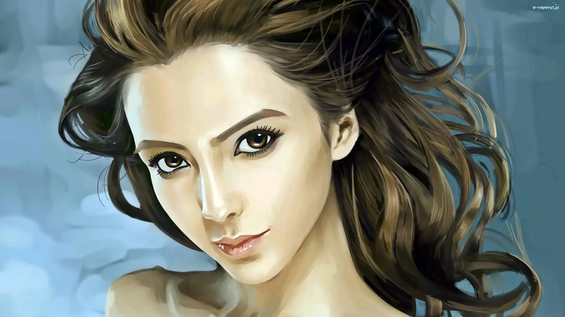 Akwarela, Kobiety, Portret