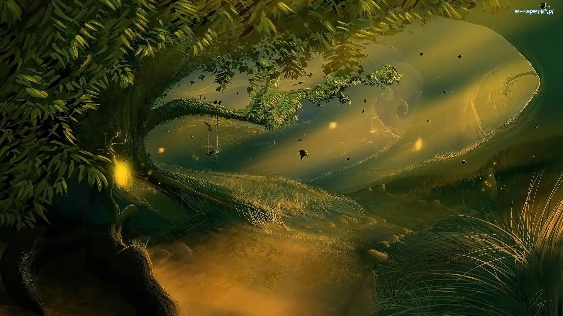Huśtawka, Drzewo, Fantasy