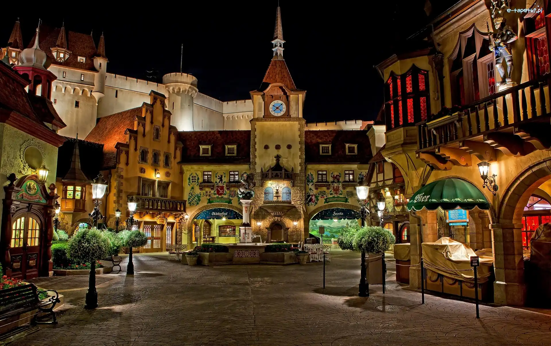 Projekt, Kalifornia, Anaheim, Miasta nocą, Disneyland, USA