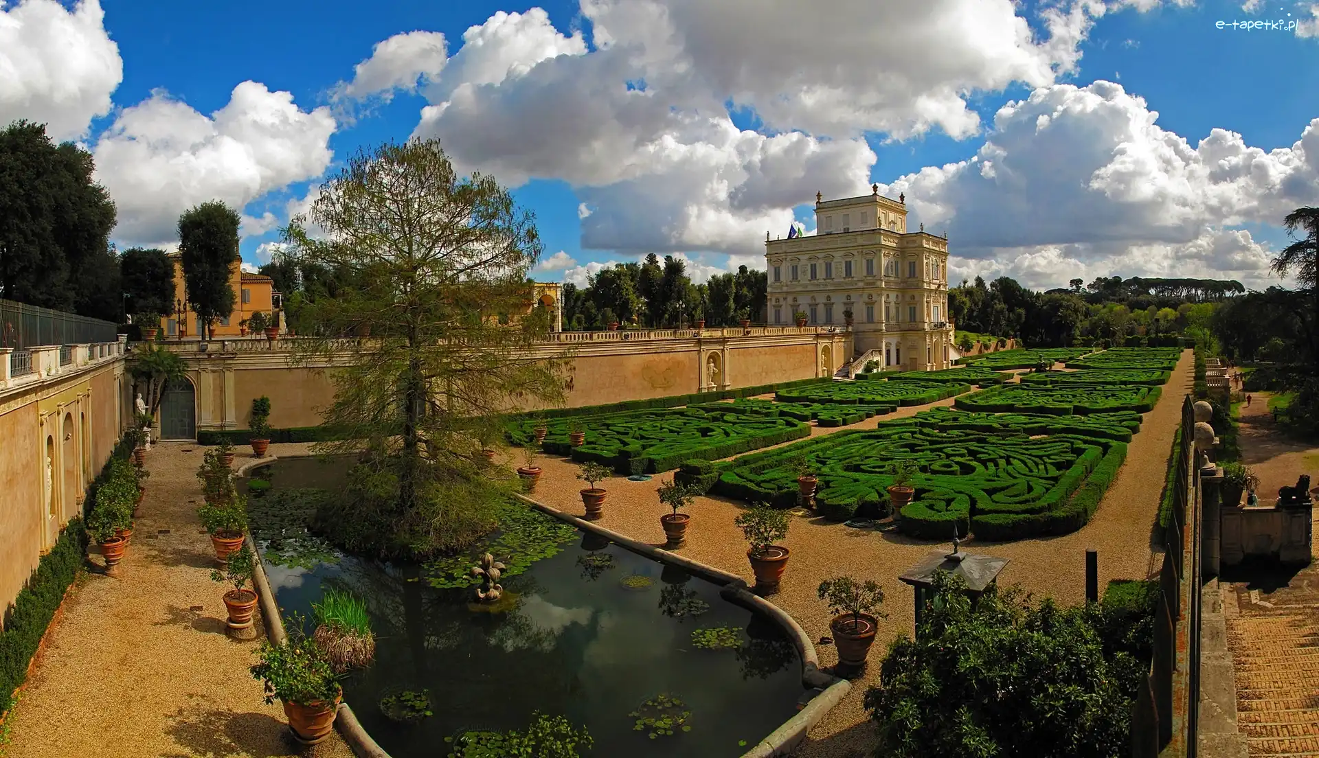 Villa Doria Pamphili, Włochy, Ogród, Rzym