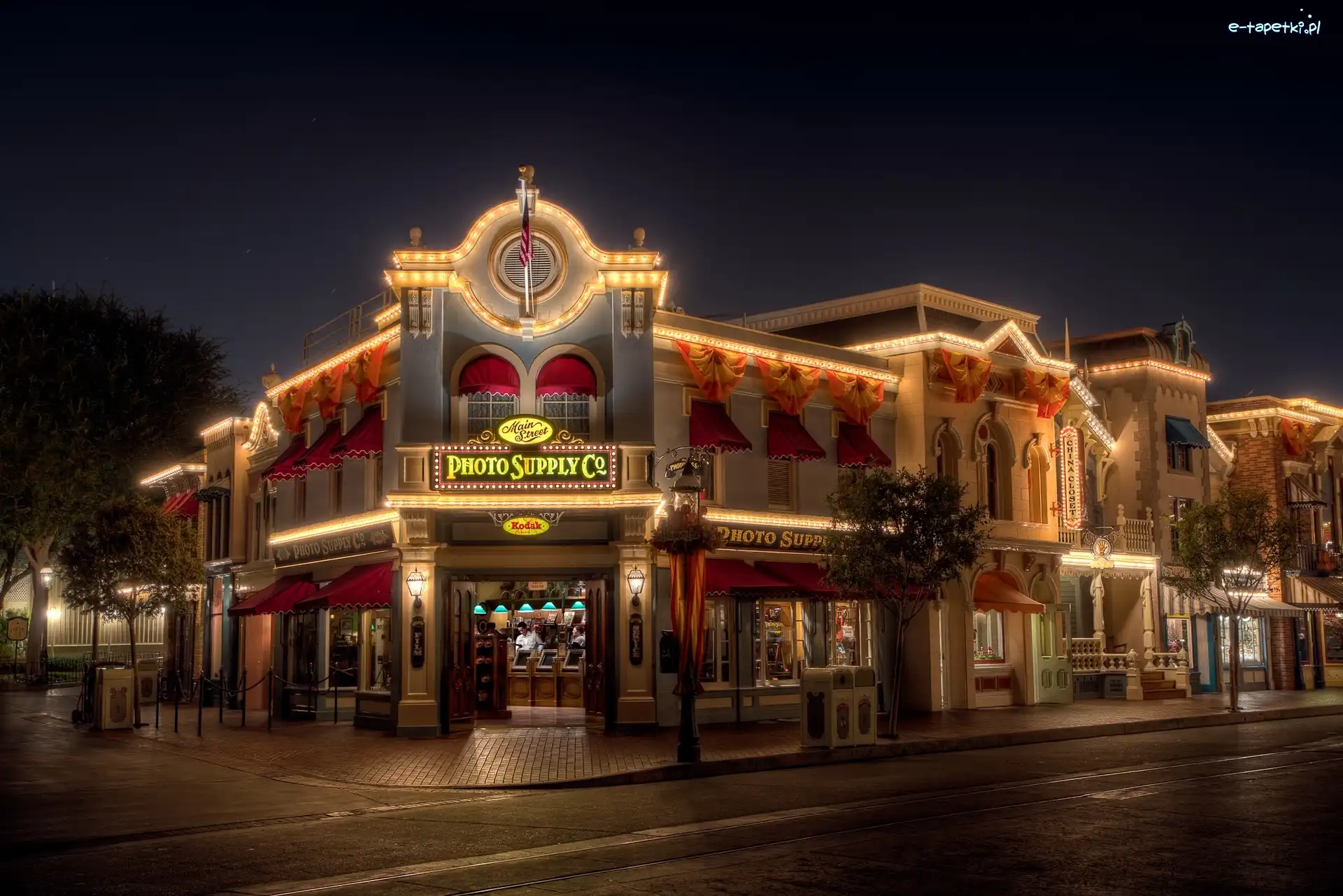 Disneyland, USA, Kalifornia, Miasto nocą