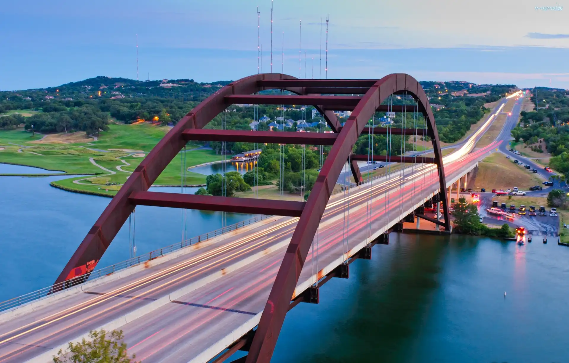 Rzeka, Pennybacker, most, Teksas, Austin