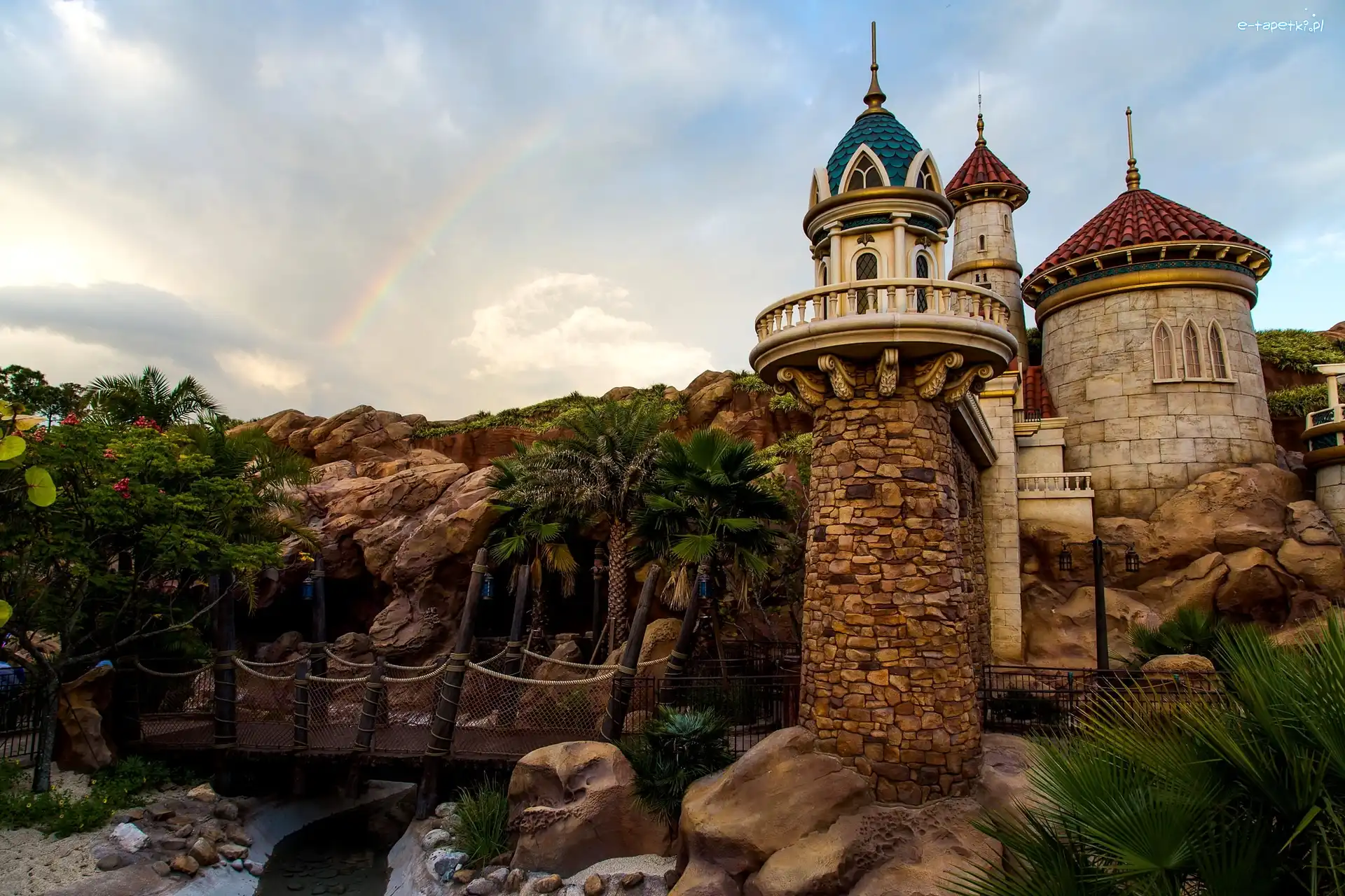 Disneyland, Park Rozrywki, Baszty, USA, Kalifornia