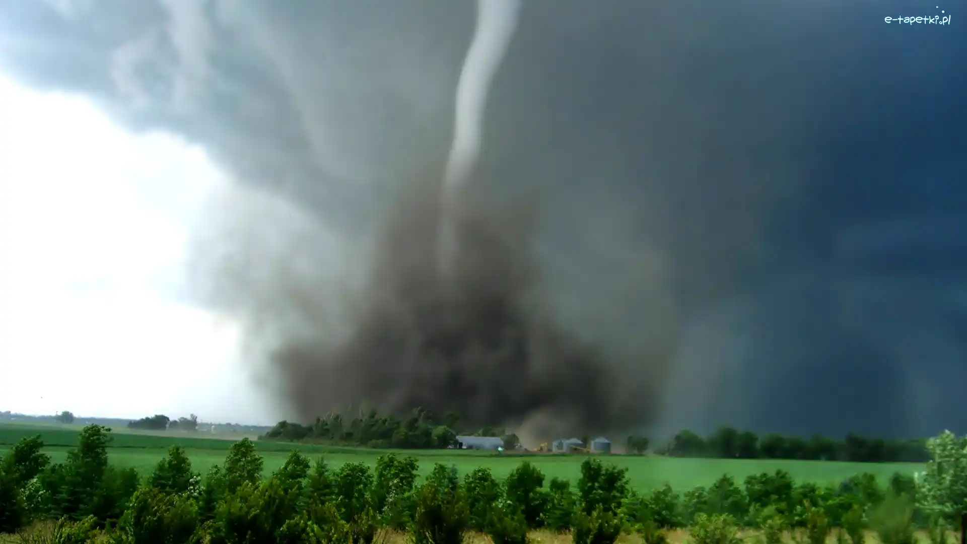Drzewa, Domy, Tornado