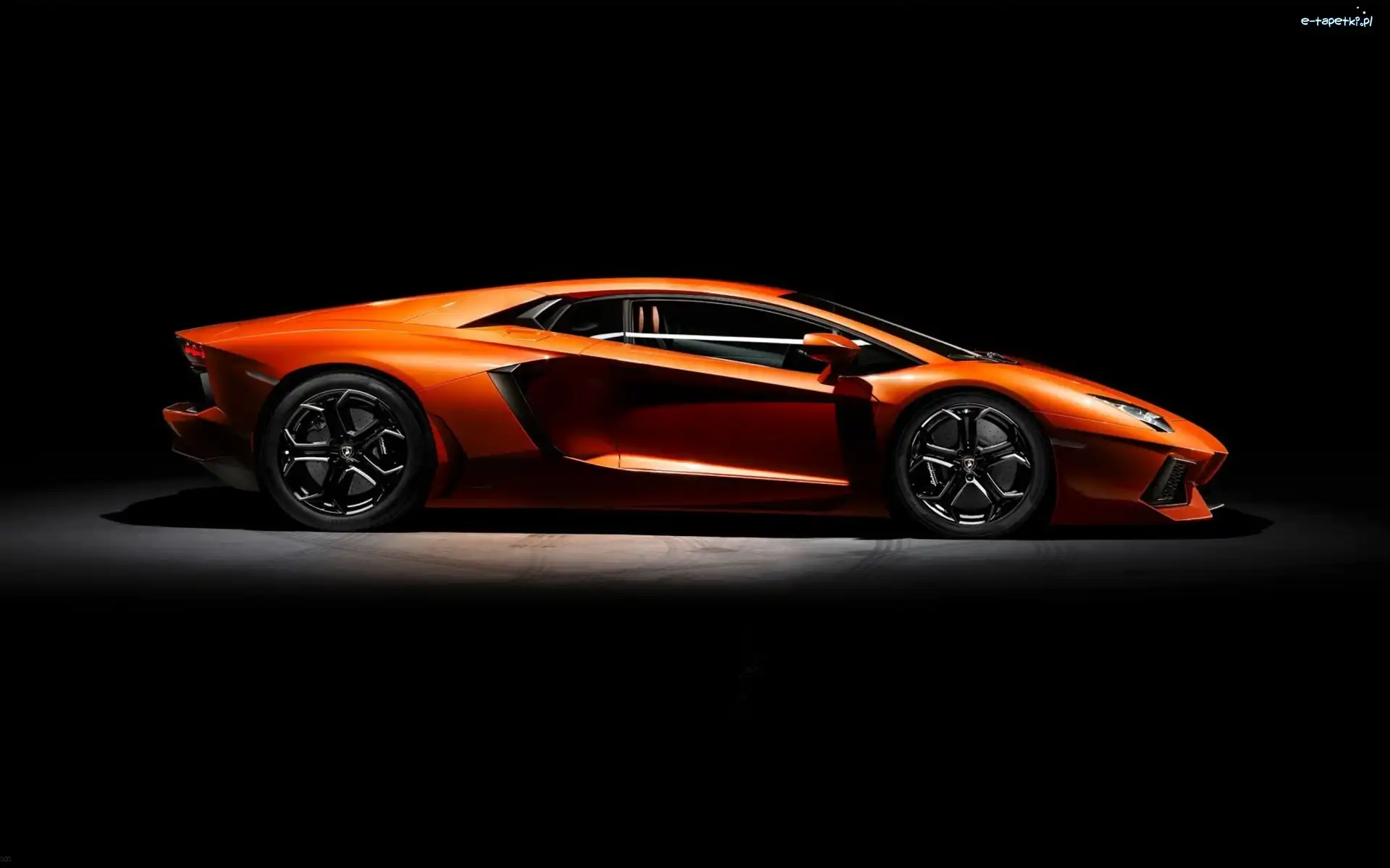 Lamborghini Aventador, Strona, Lewa, Pomarańczowe
