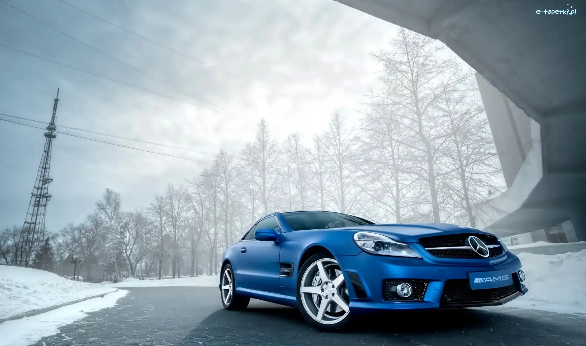 Mercedes, AMG, Benz, Niebieski