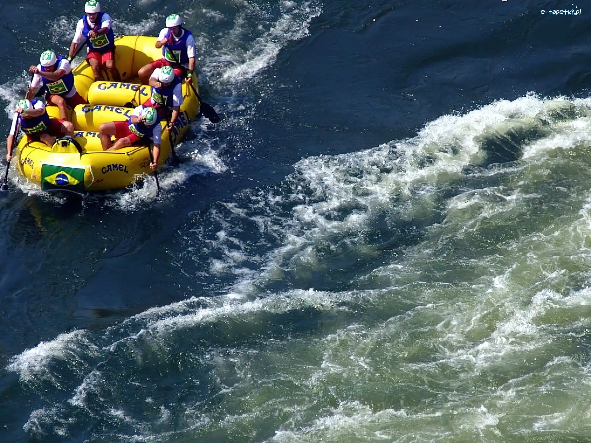spływ, wiosła, rzeka, Rafting