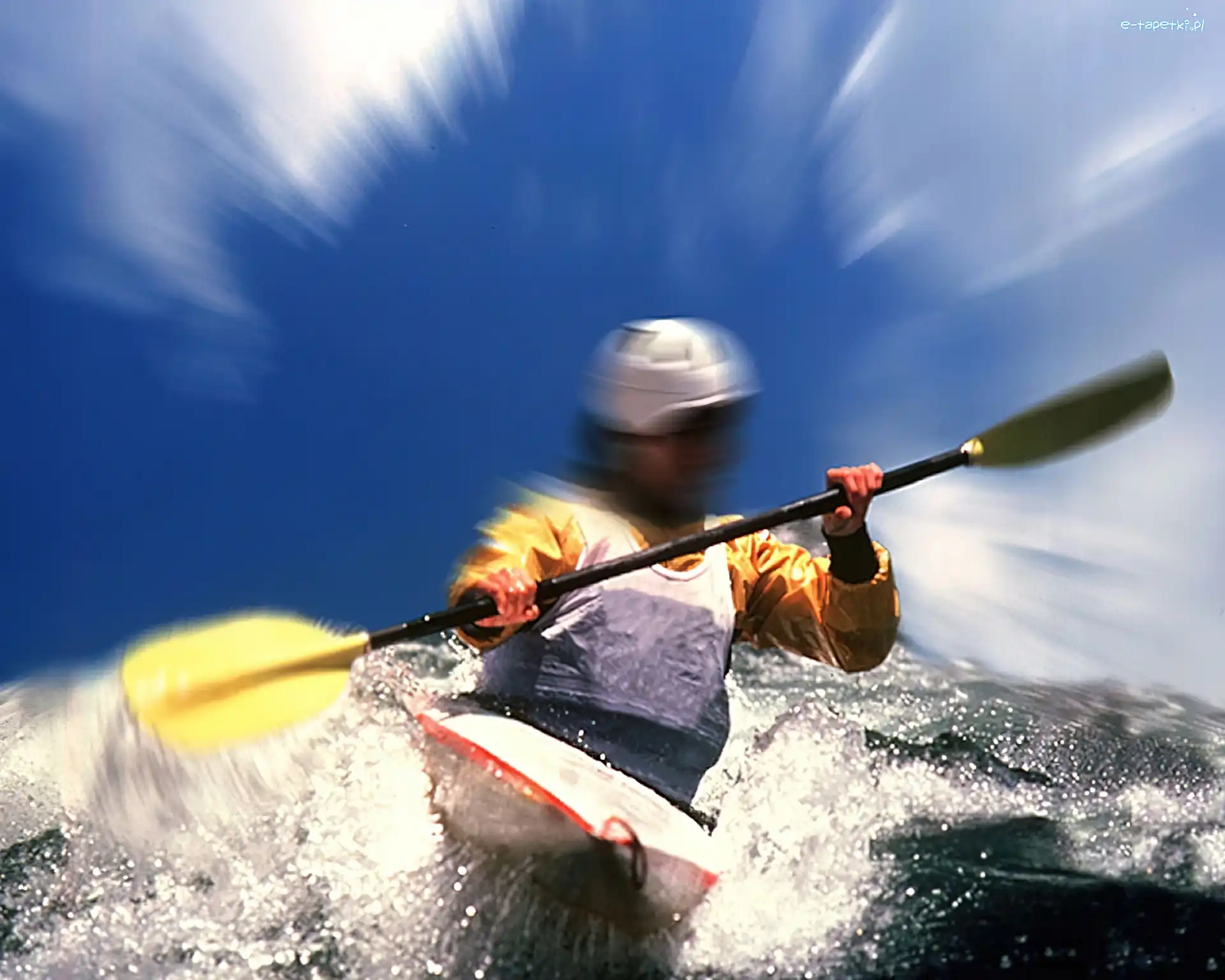 kajak wiosło, spływ, Rafting