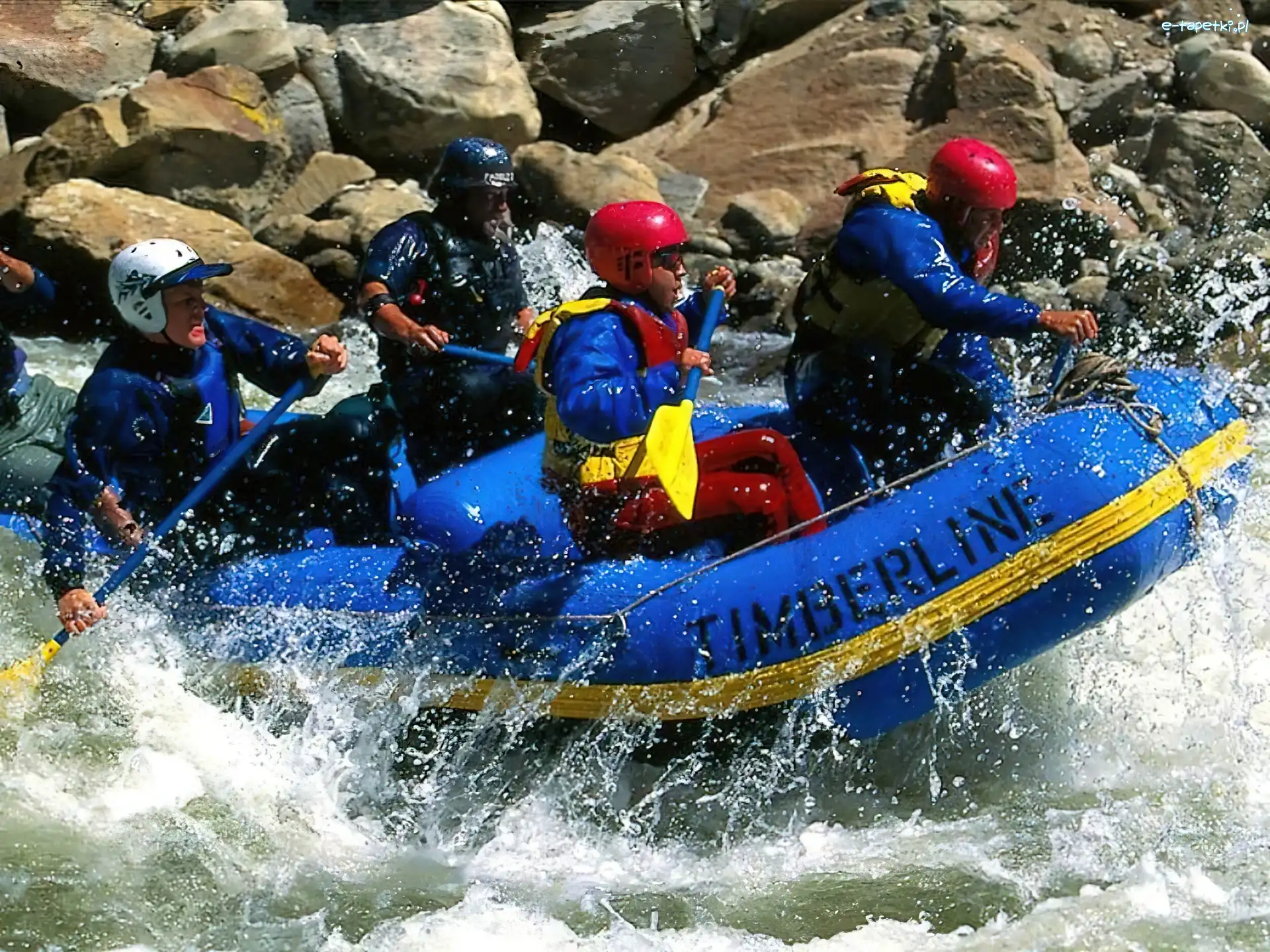 Rafting, rzeka, spływ, ponton, wiosła