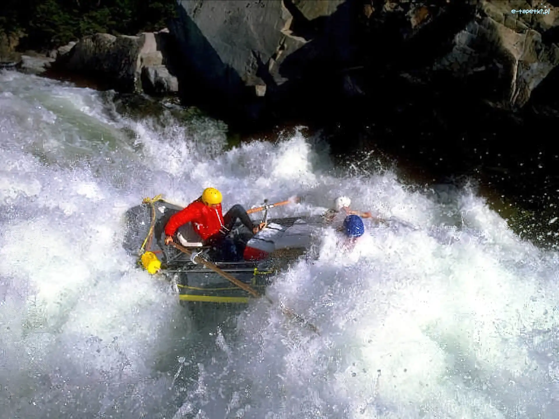 Rafting, rzeka, spływ, ponton, wiosła