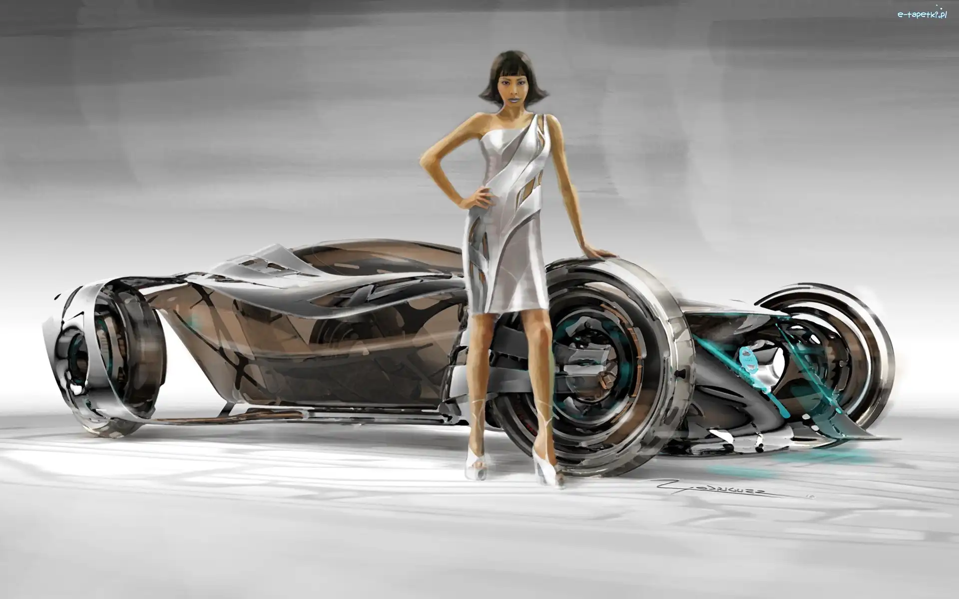 Auto przyszłości, 3D, Girl car, Prototyp