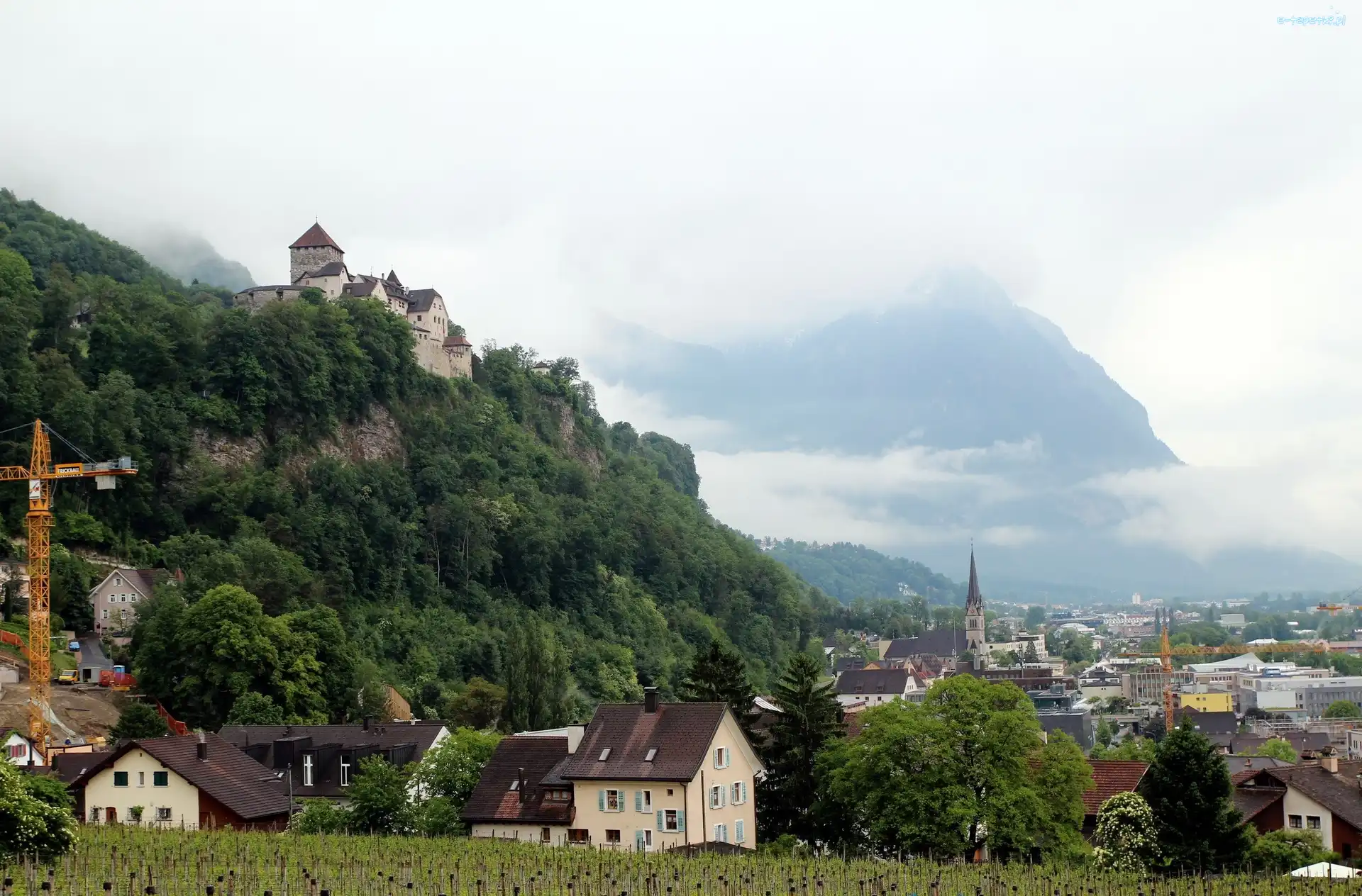 Liechtenstein, Miasto, Vaduz, Las, Góry