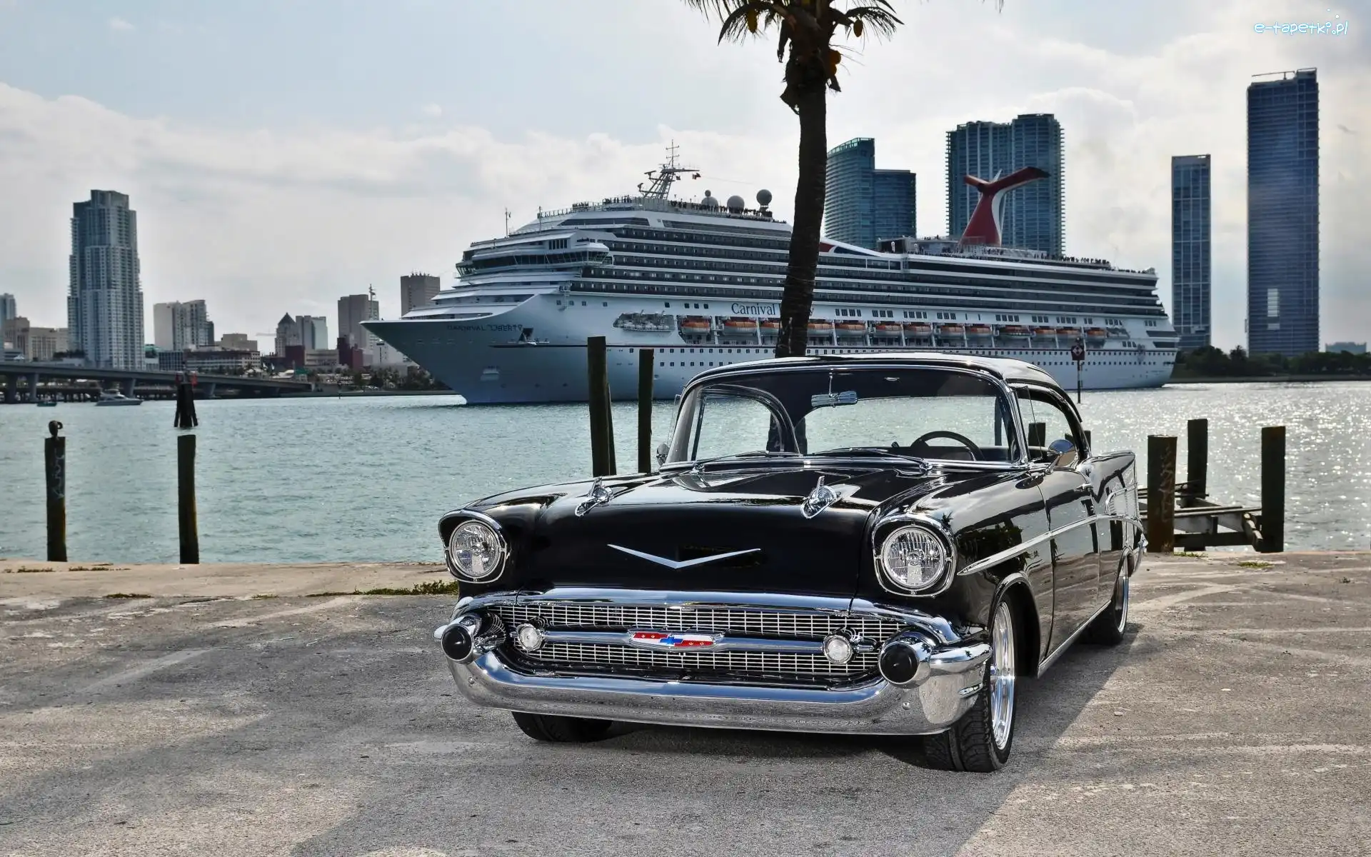 Statek, Bel Air, 1954, Drapacze Chmur, Chevrolet, Zabytkowy
