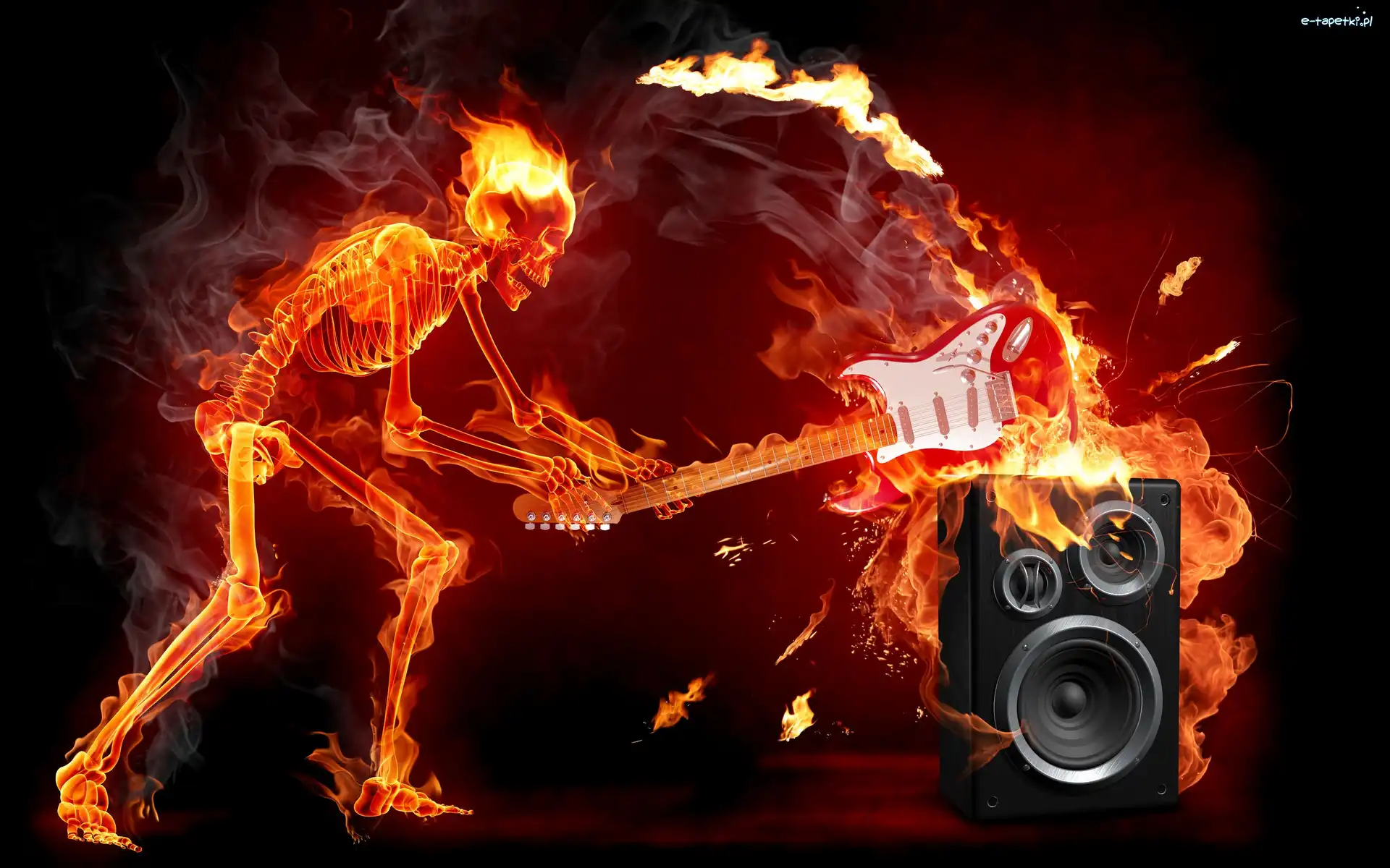 3D, Człowiek, Fractalius, Kolumna, Gitara