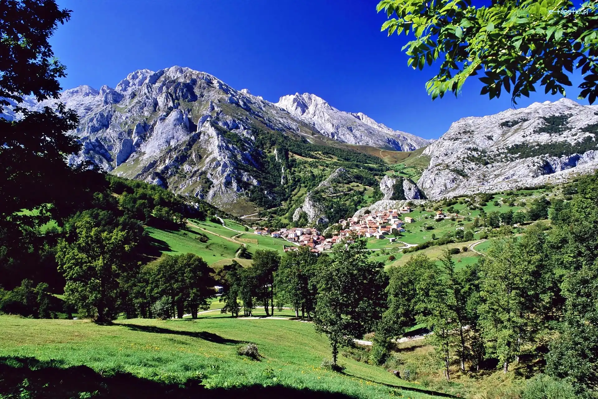 Wioska, Asturia, Park Narodowy, Góry