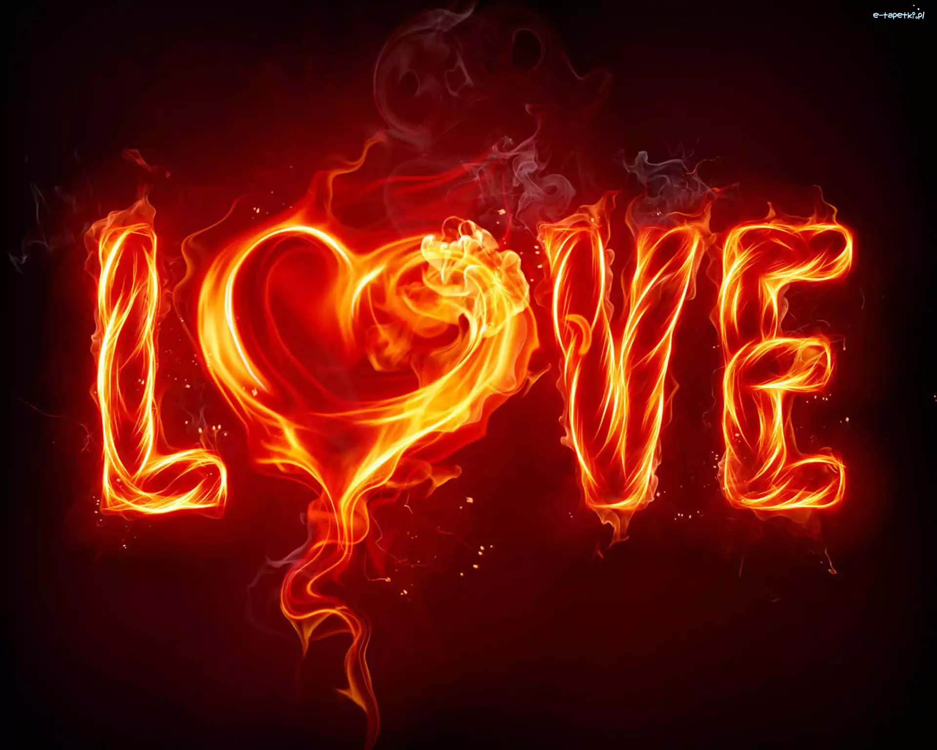 love, ogień, Abstrakcja