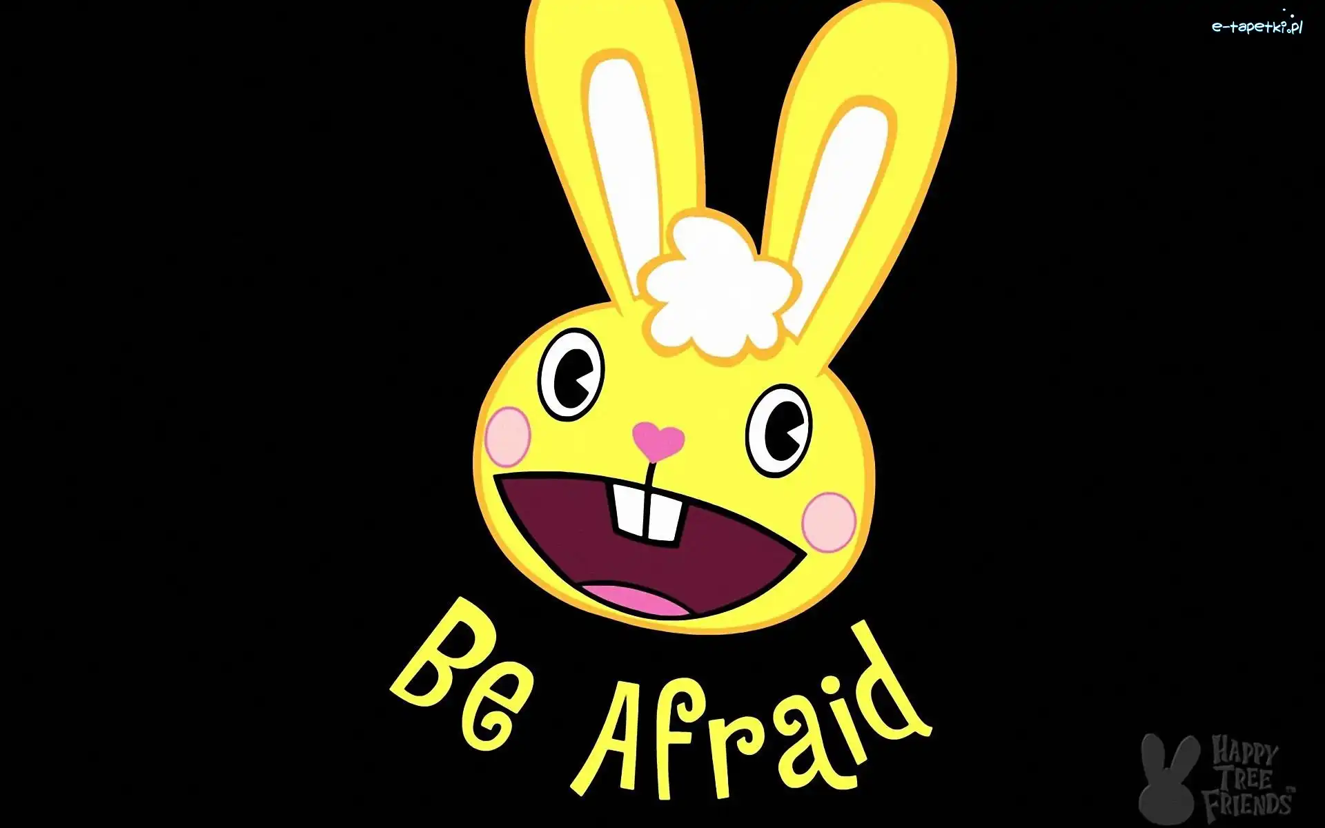 Przyjaciele z wesołego lasu, Napis, Królik, Happy Tree Friends