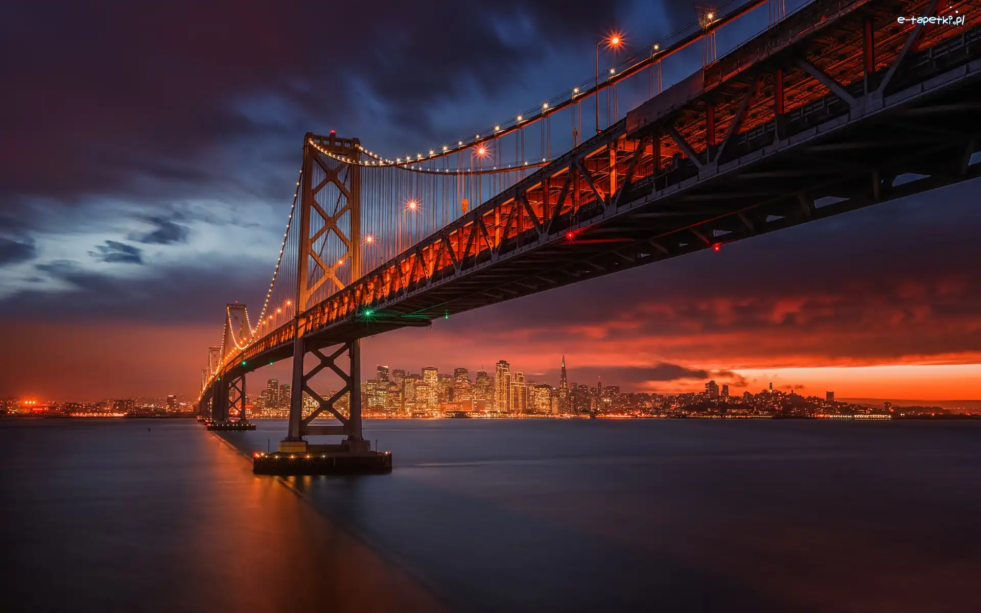 Golden Gate, Most, Noc, San Francisco