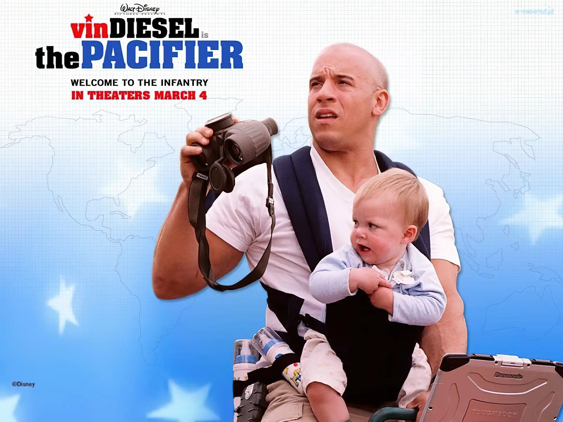 dziecko, lornetka, Vin Diesel