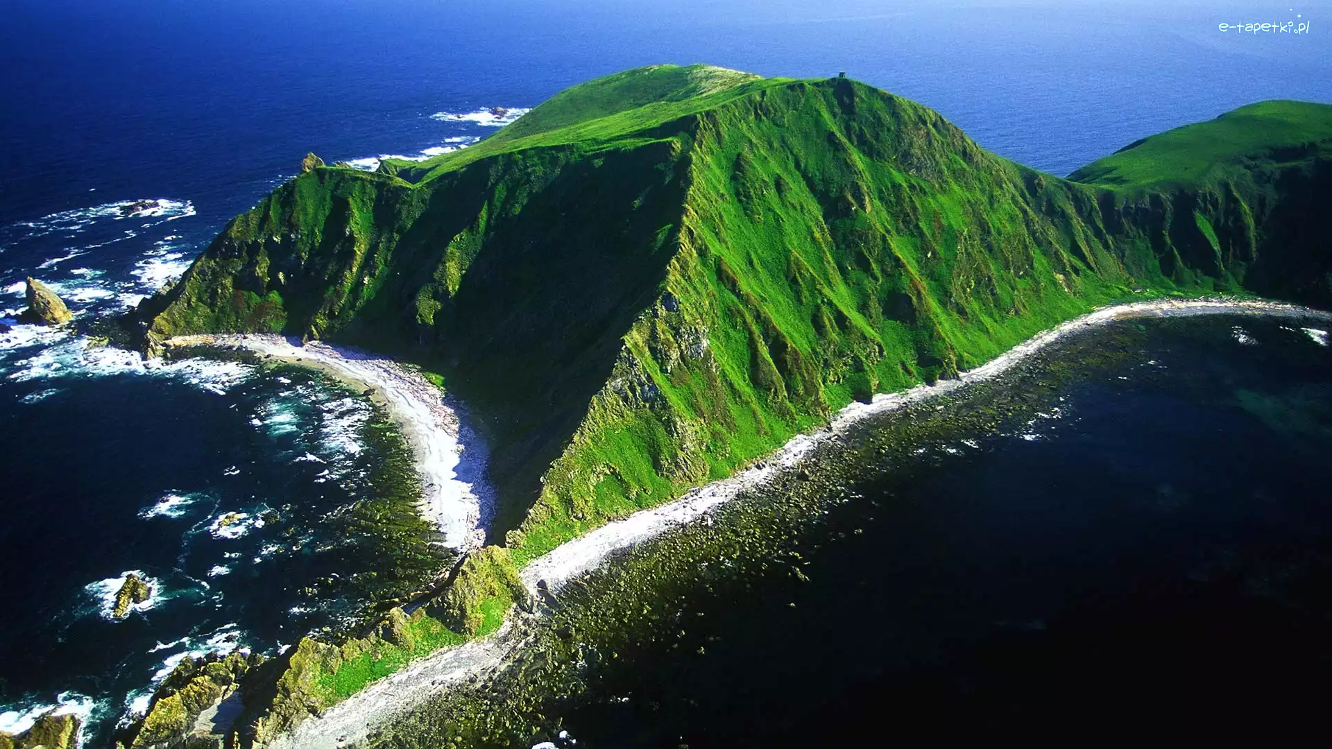 Z lotu ptaka, Ocean, Wyspa