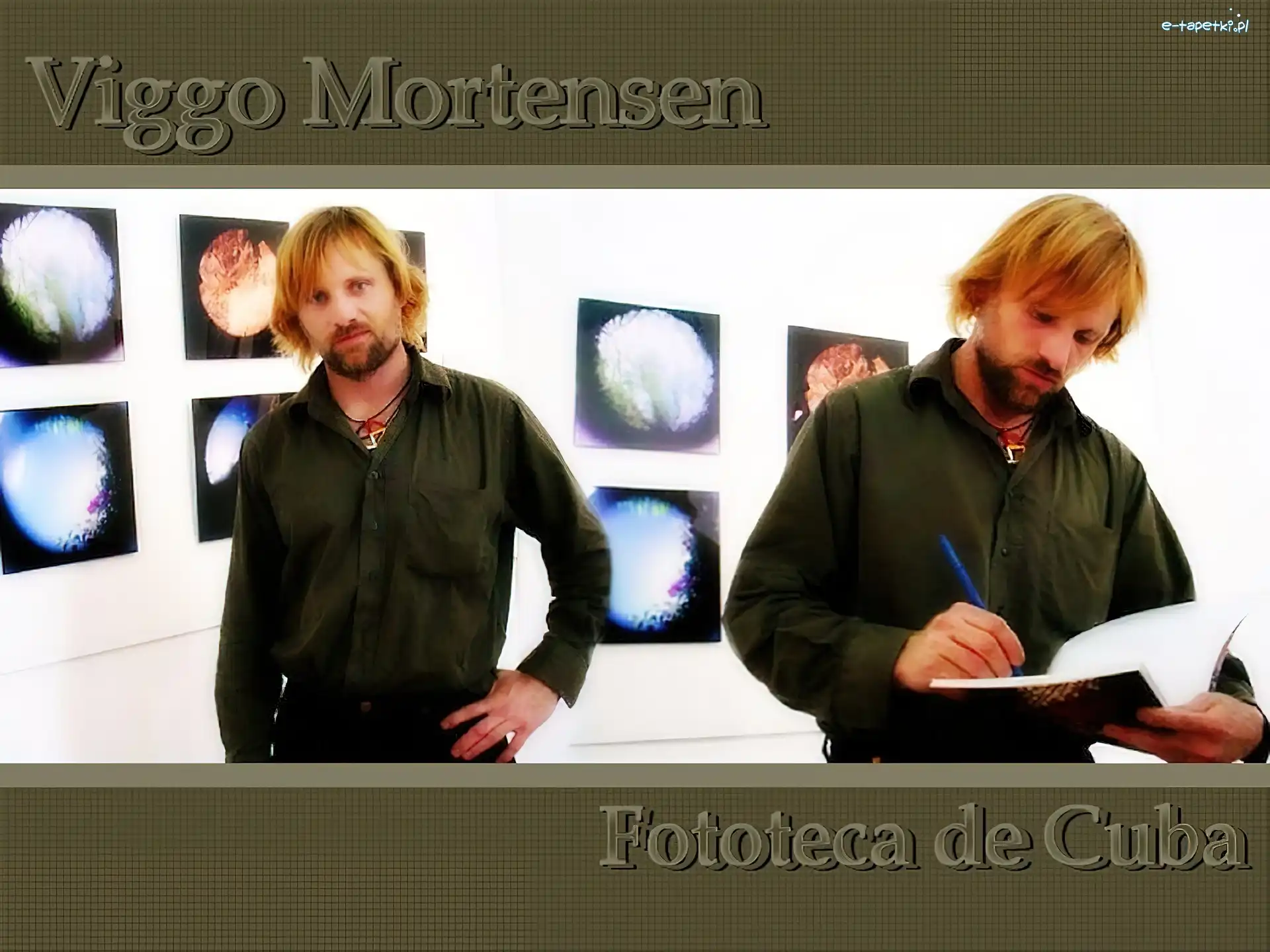 długopis, zeszyt, Viggo Mortensen