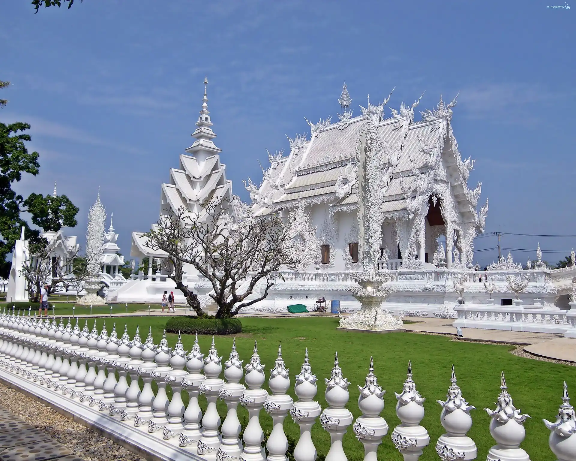 Wat Rong Khun, Tajlandia, Prowincja Chiang Rai, Biała Świątynia
