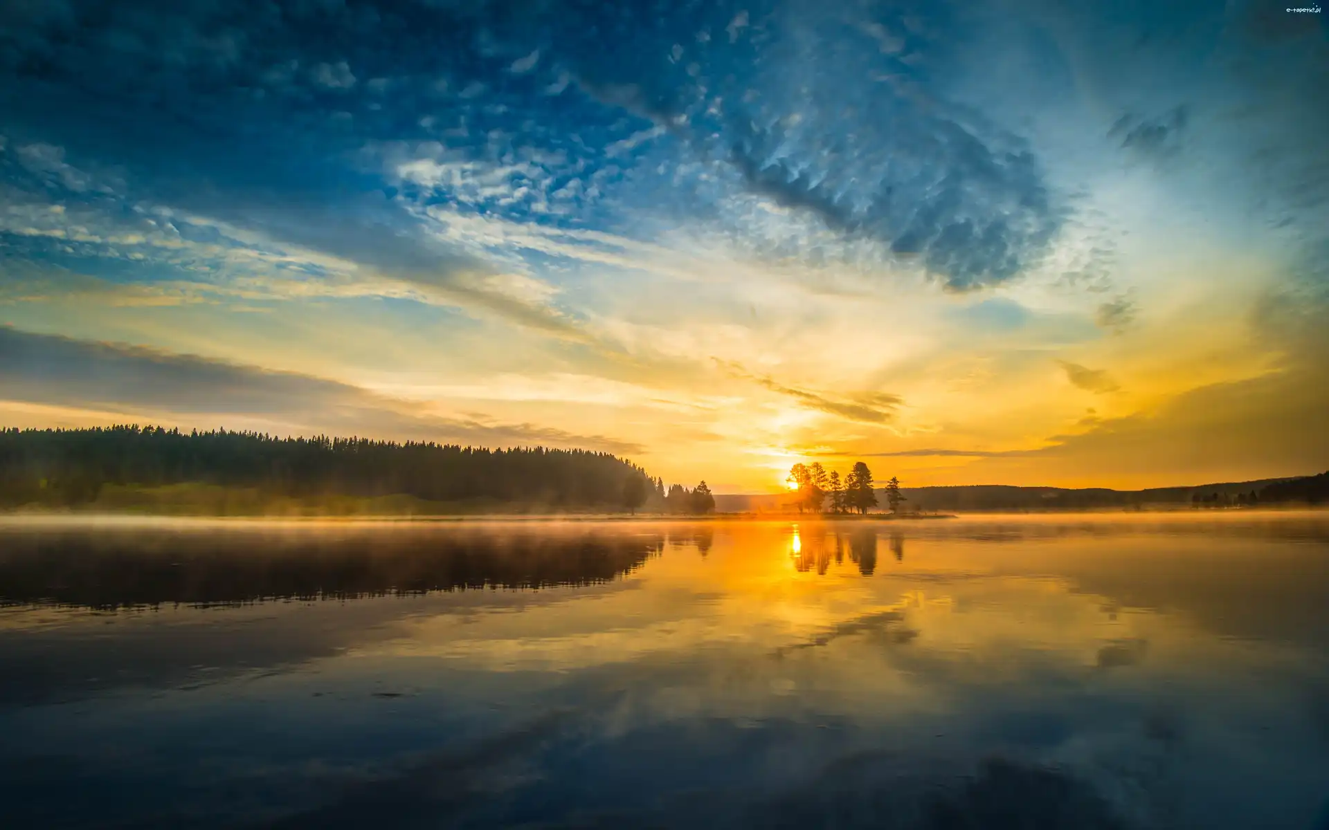 Wschód słońca, Jezioro