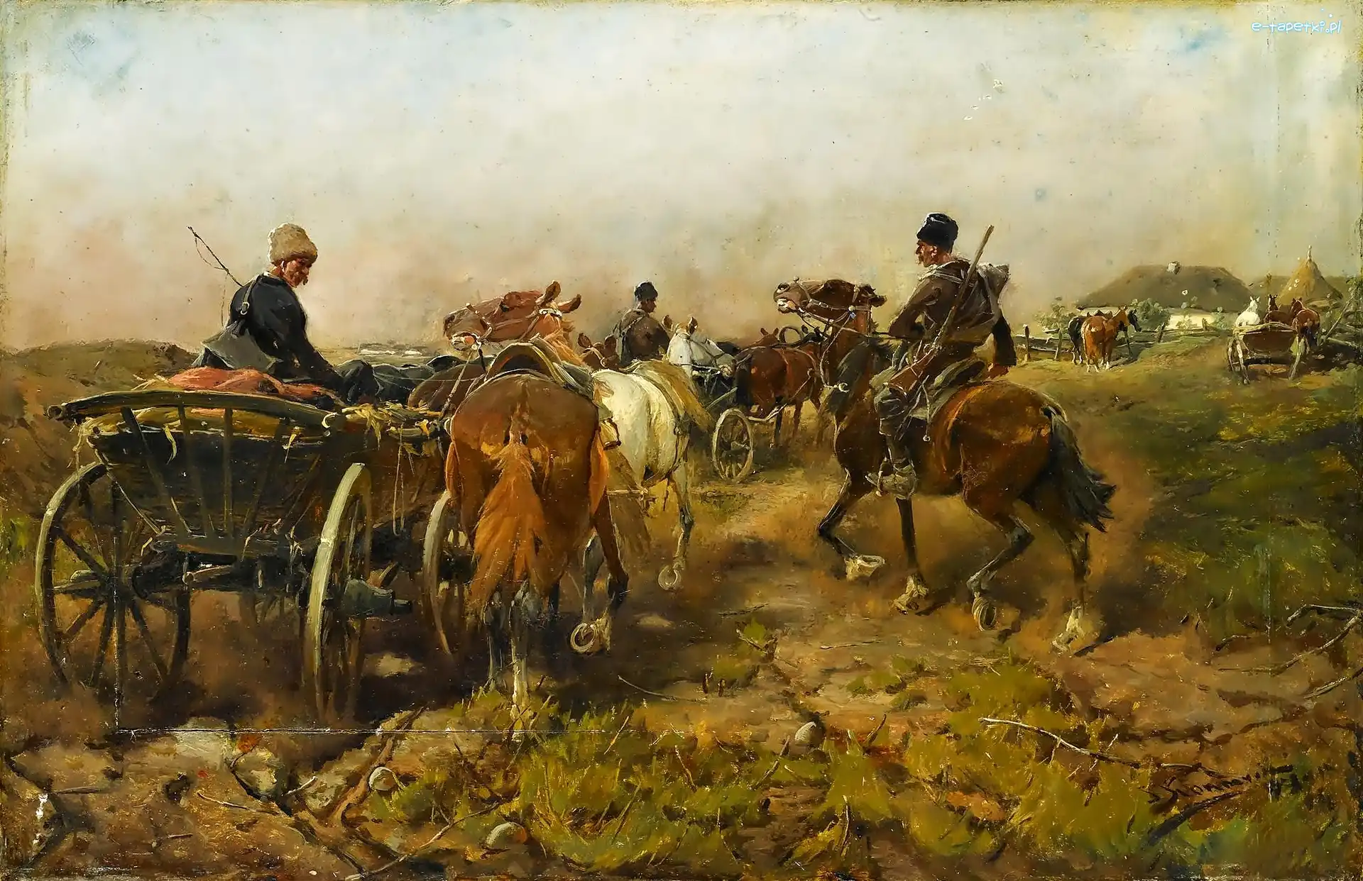 Kozaków, Kowalski, Powrót, Obraz, Wierusz, Alfred