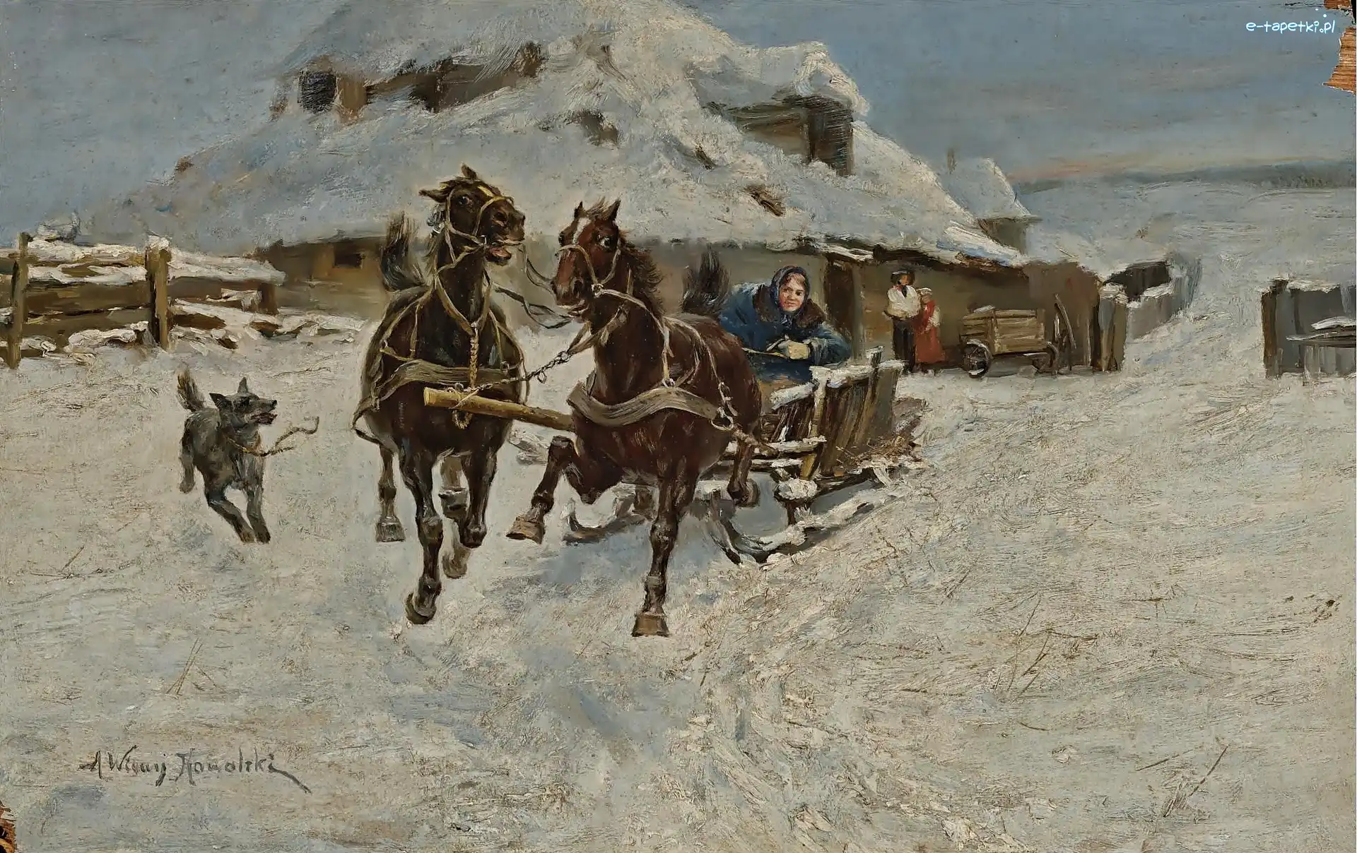 Alfred, Kowalski, Wierusz, Obraz, Przejażdżka