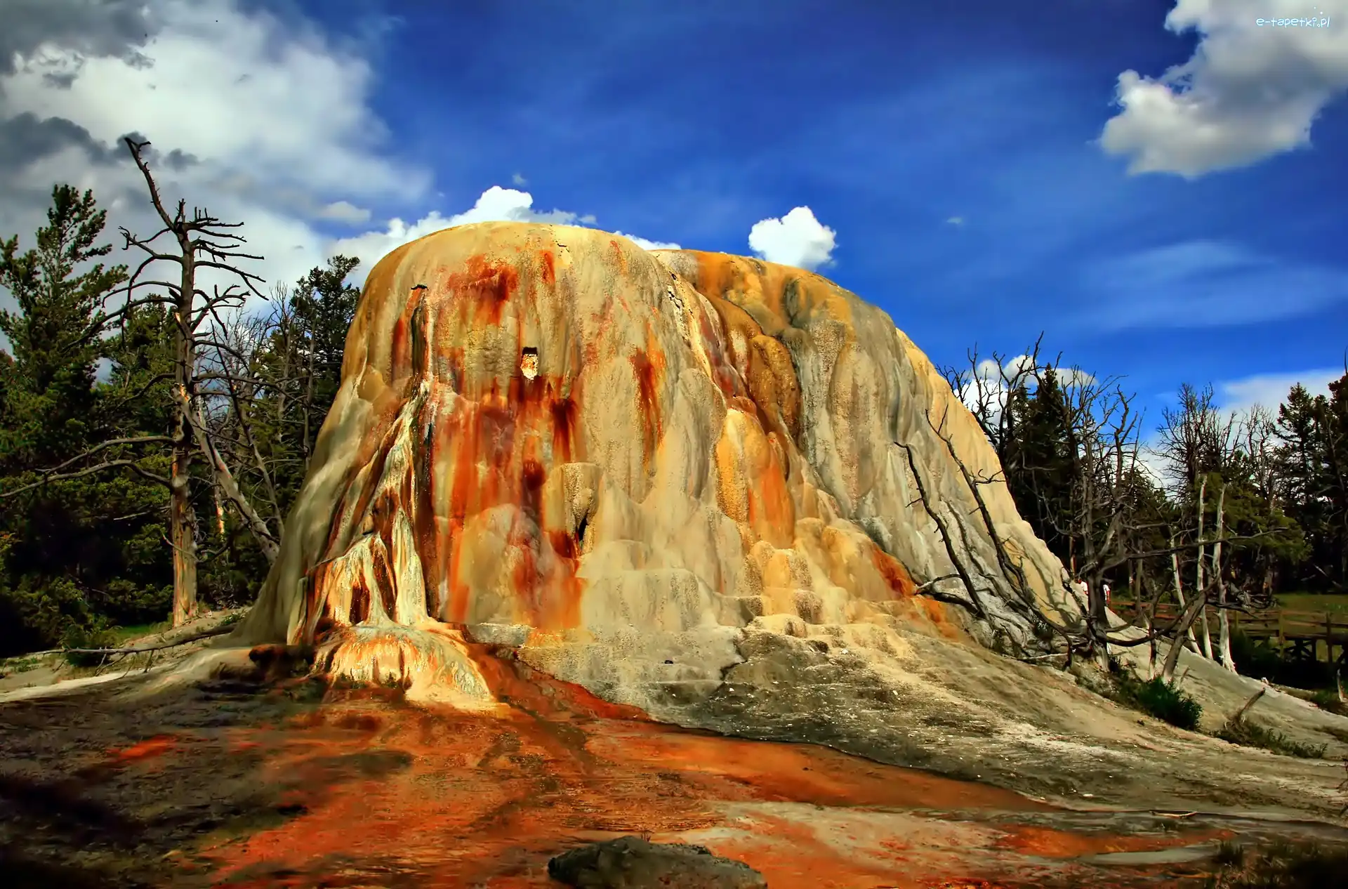 Kolorowa, Park Narodowy Yellowstone, Skała, Stany Zjednoczone