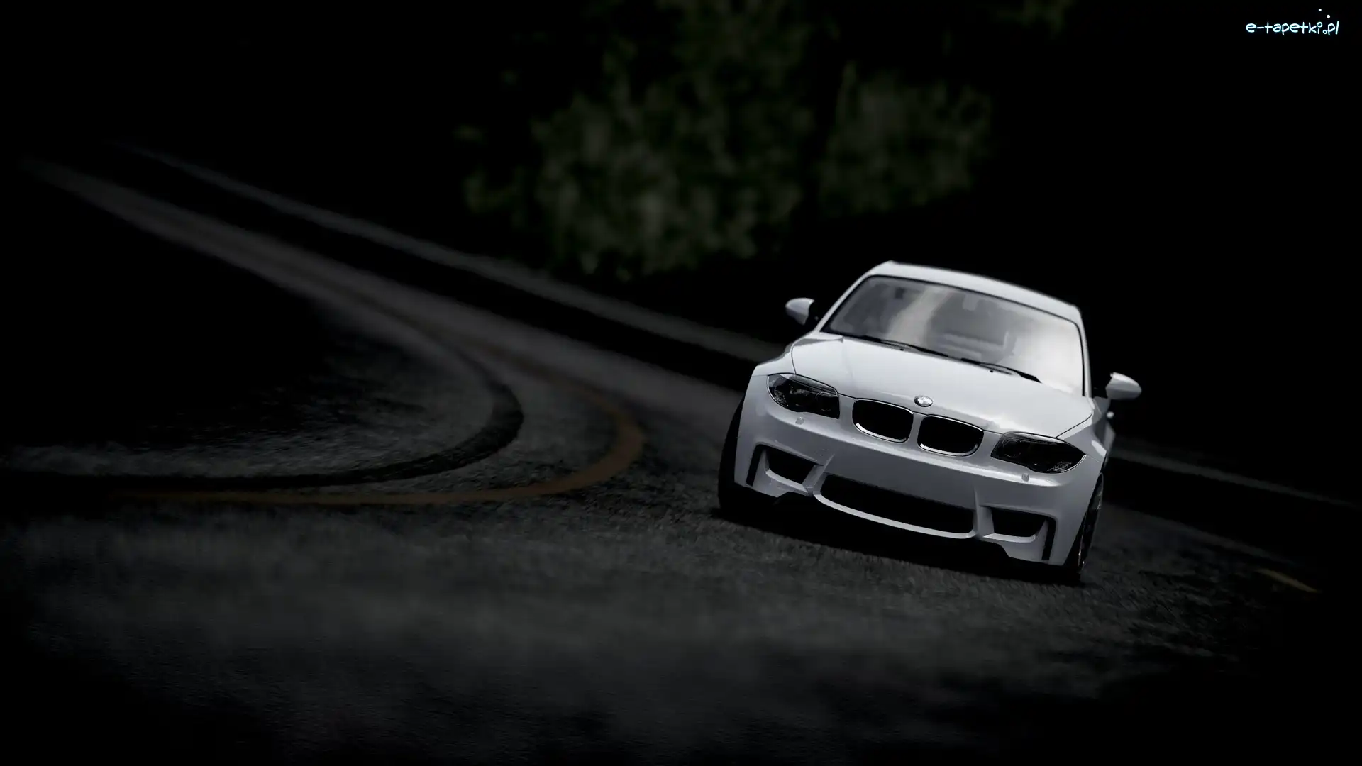 Zakręt, BMW M3 E46, Białe