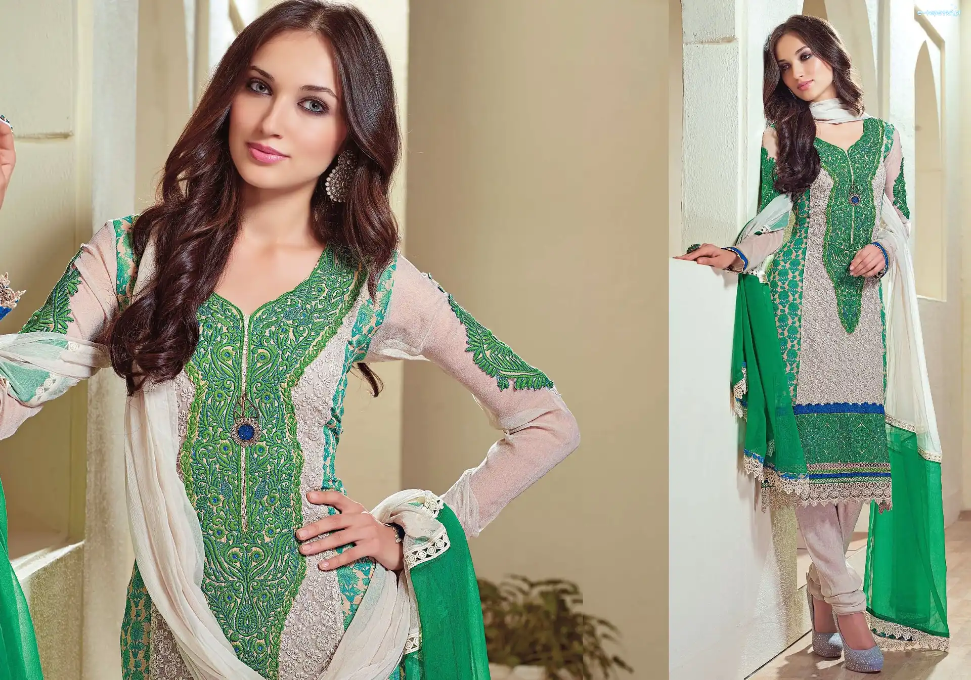 Makijaż, Salwar, Kameez, Biżuteria, Strój, Kobieta