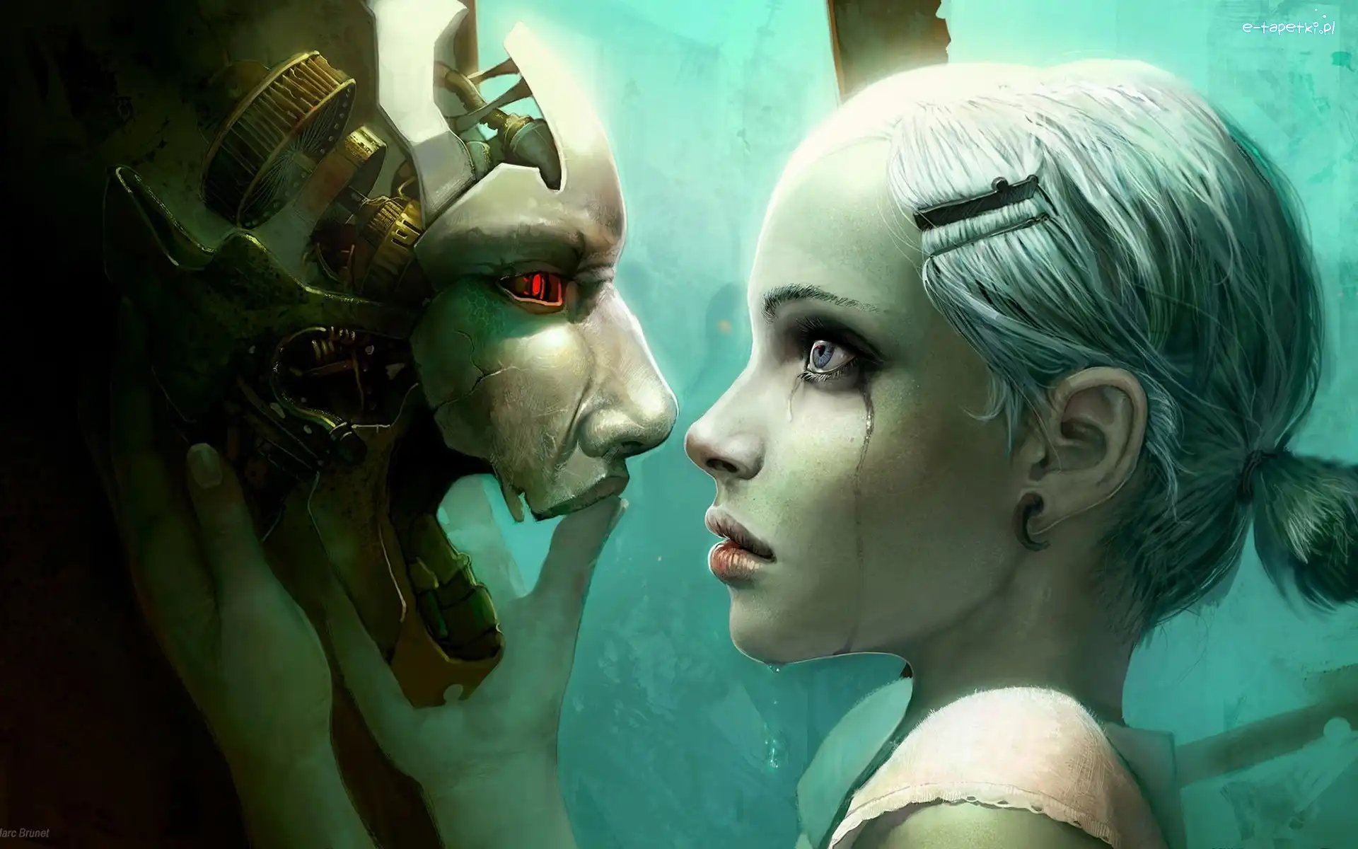 Łza, Robot, Kobieta