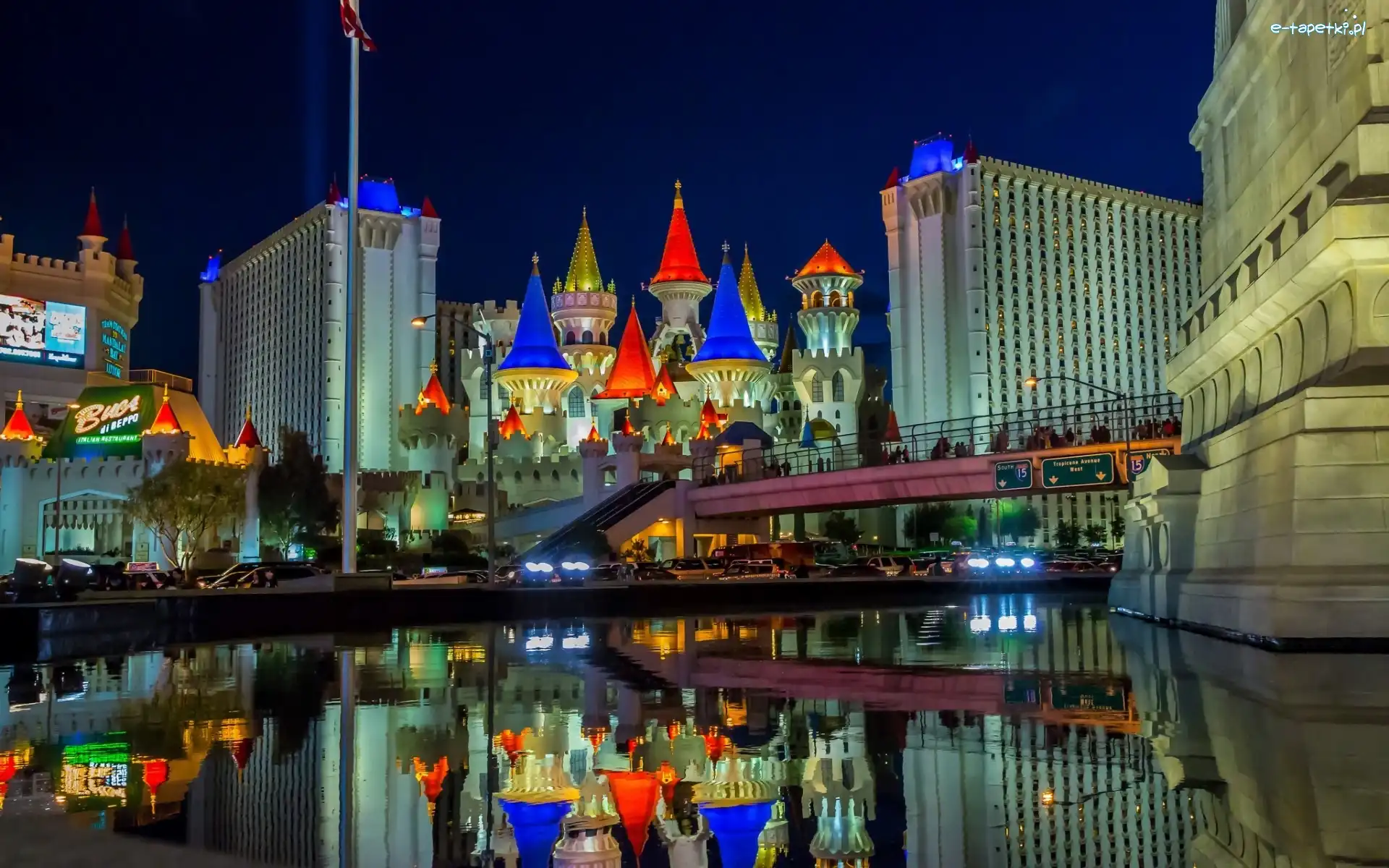 Nocą, USA, Las Vegas, Miasto