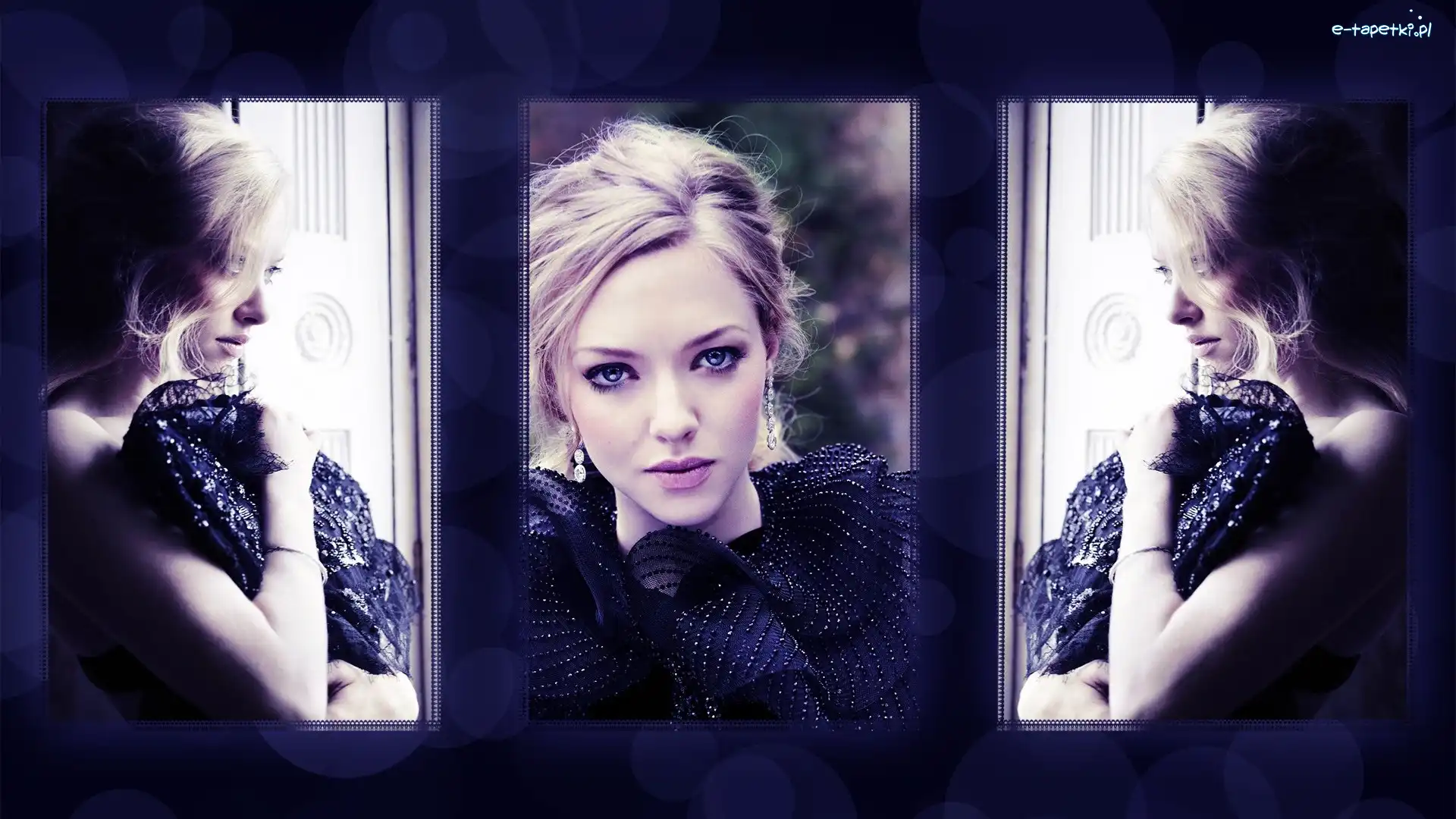 Kobieta, Blondynka, Amanda Seyfried, Lustrzane Odbicie, Makijaż