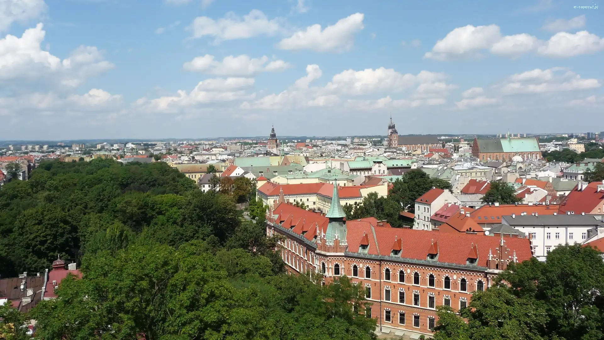 Panorama miasta, Kraków, Polska