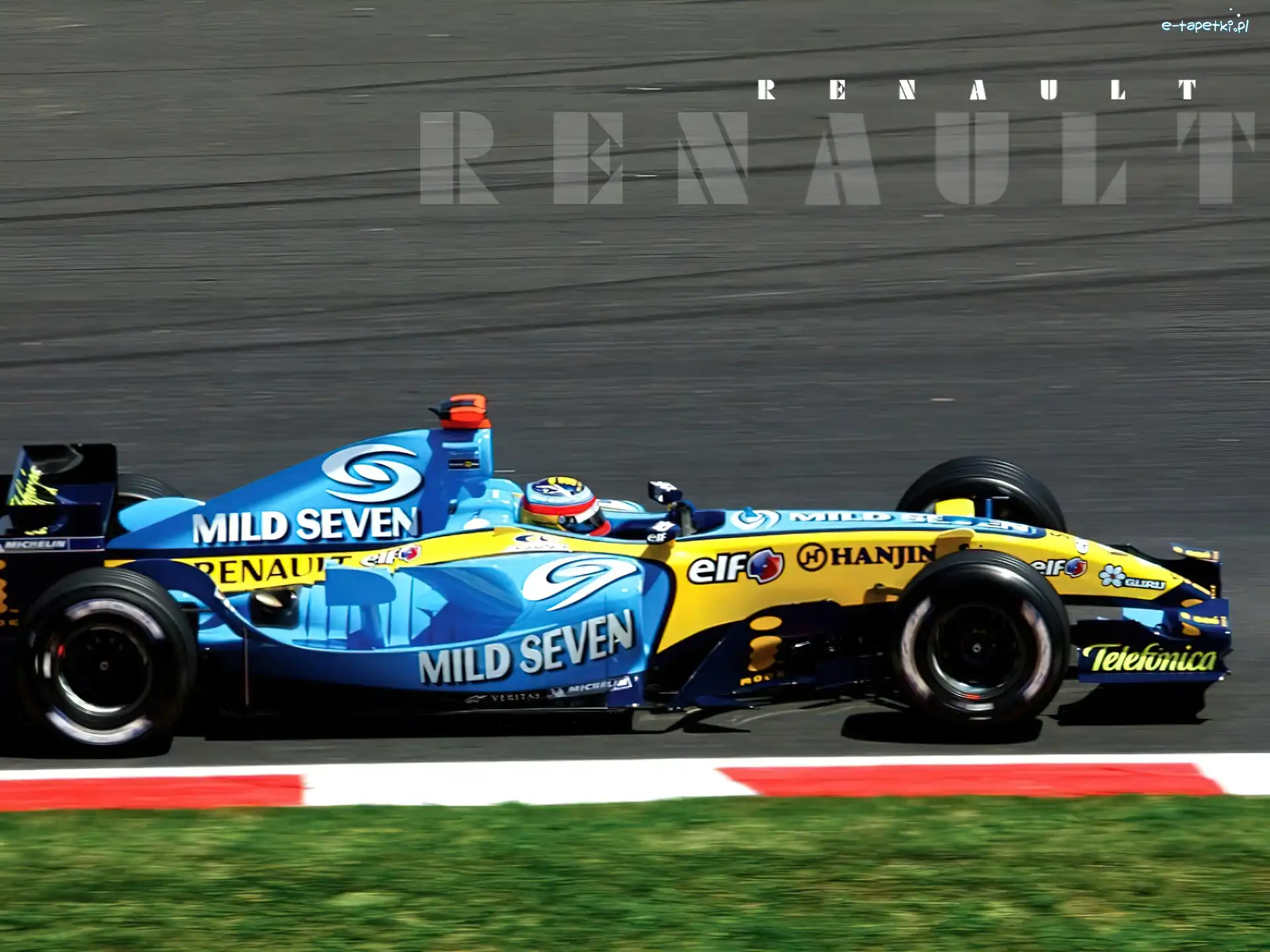 spojler, opony, Renault, bolid, Formuła 1, koła, kask