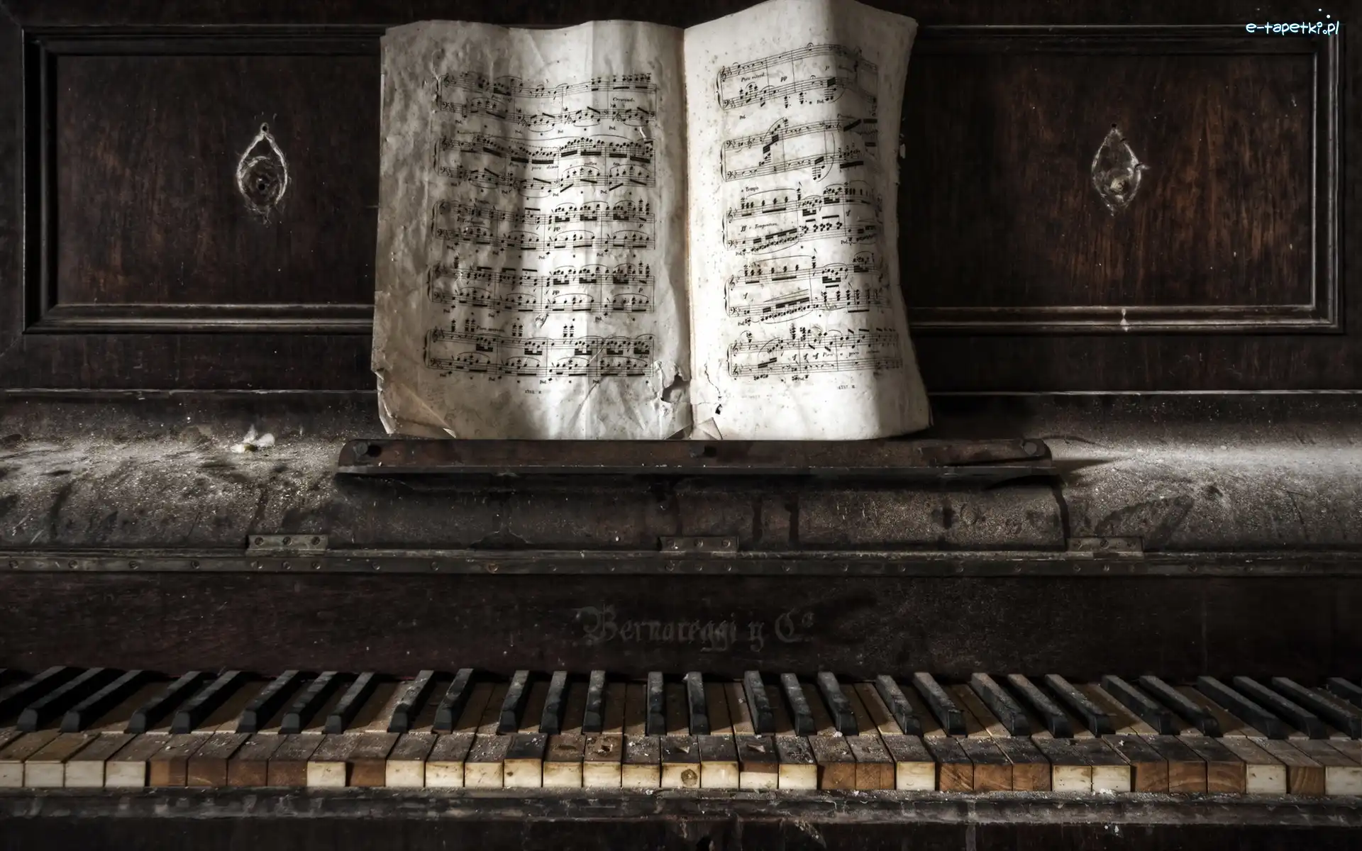 Instrument, Stare, Pianino, Nuty, Zakurzone