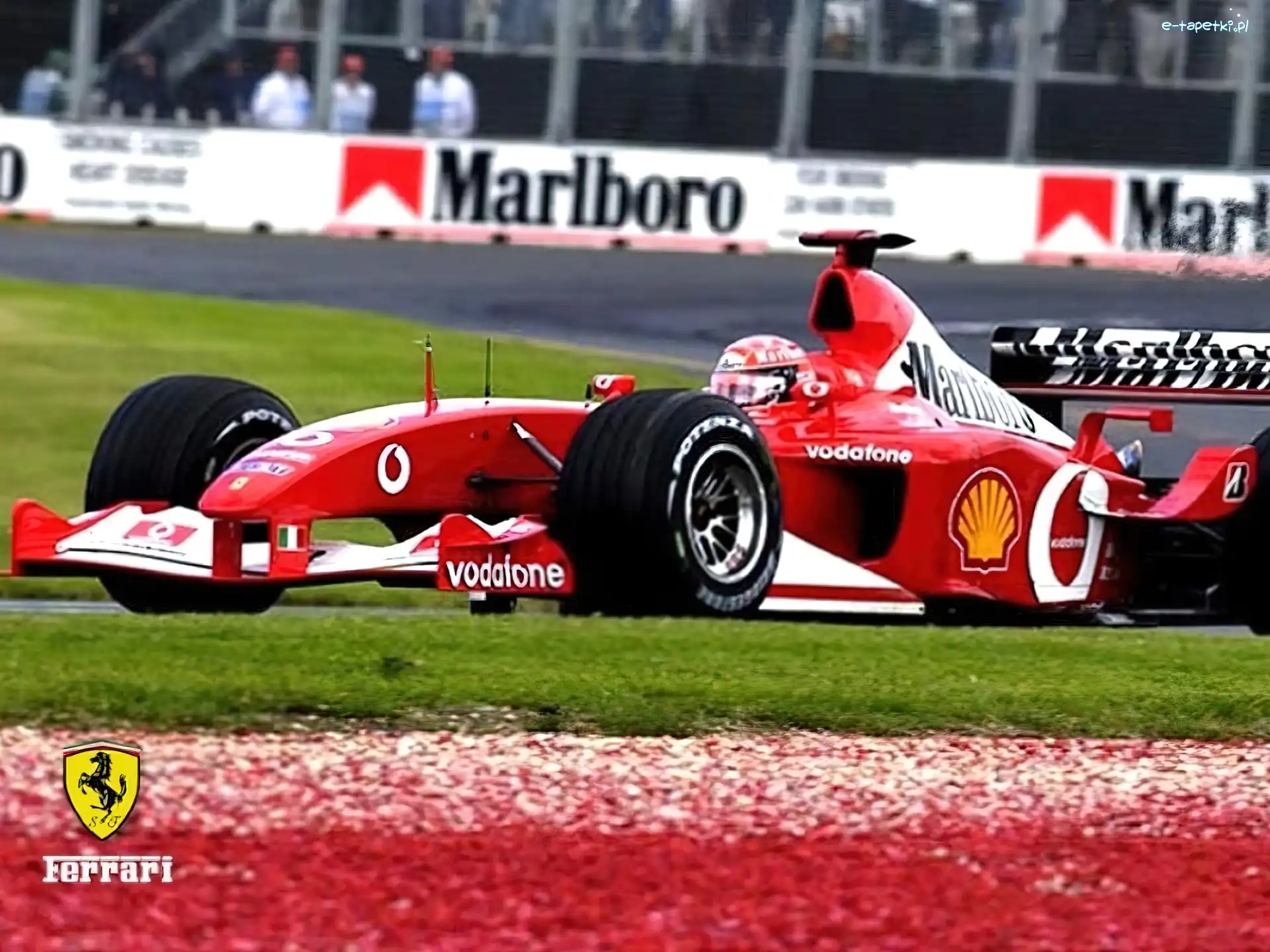 ferrari, opony, kask , bolid, Formuła 1, spojler, koła