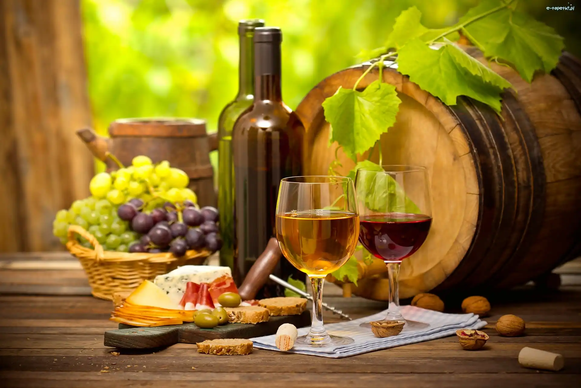 Beczka, Wino