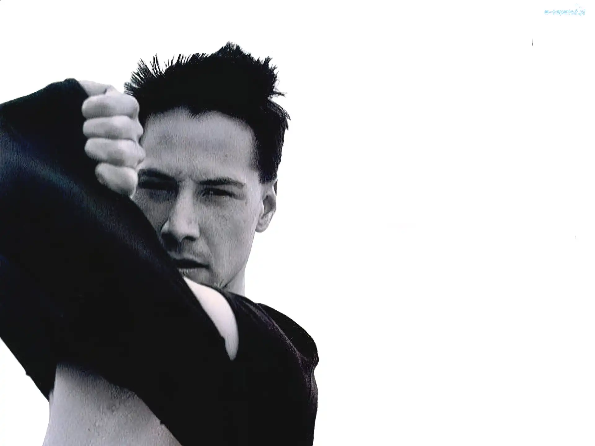 czarny strój, Keanu Reeves